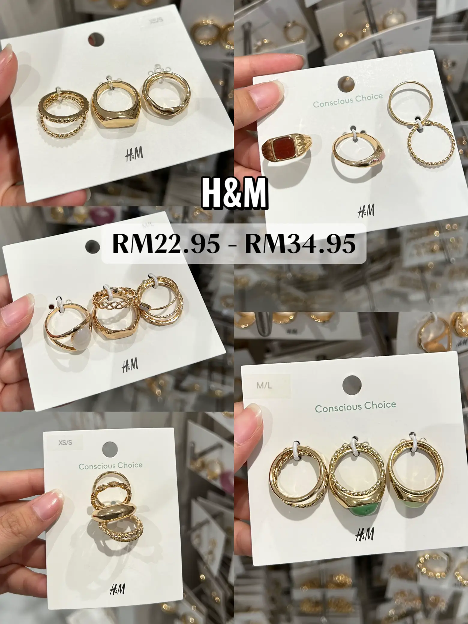 H and shop m rings