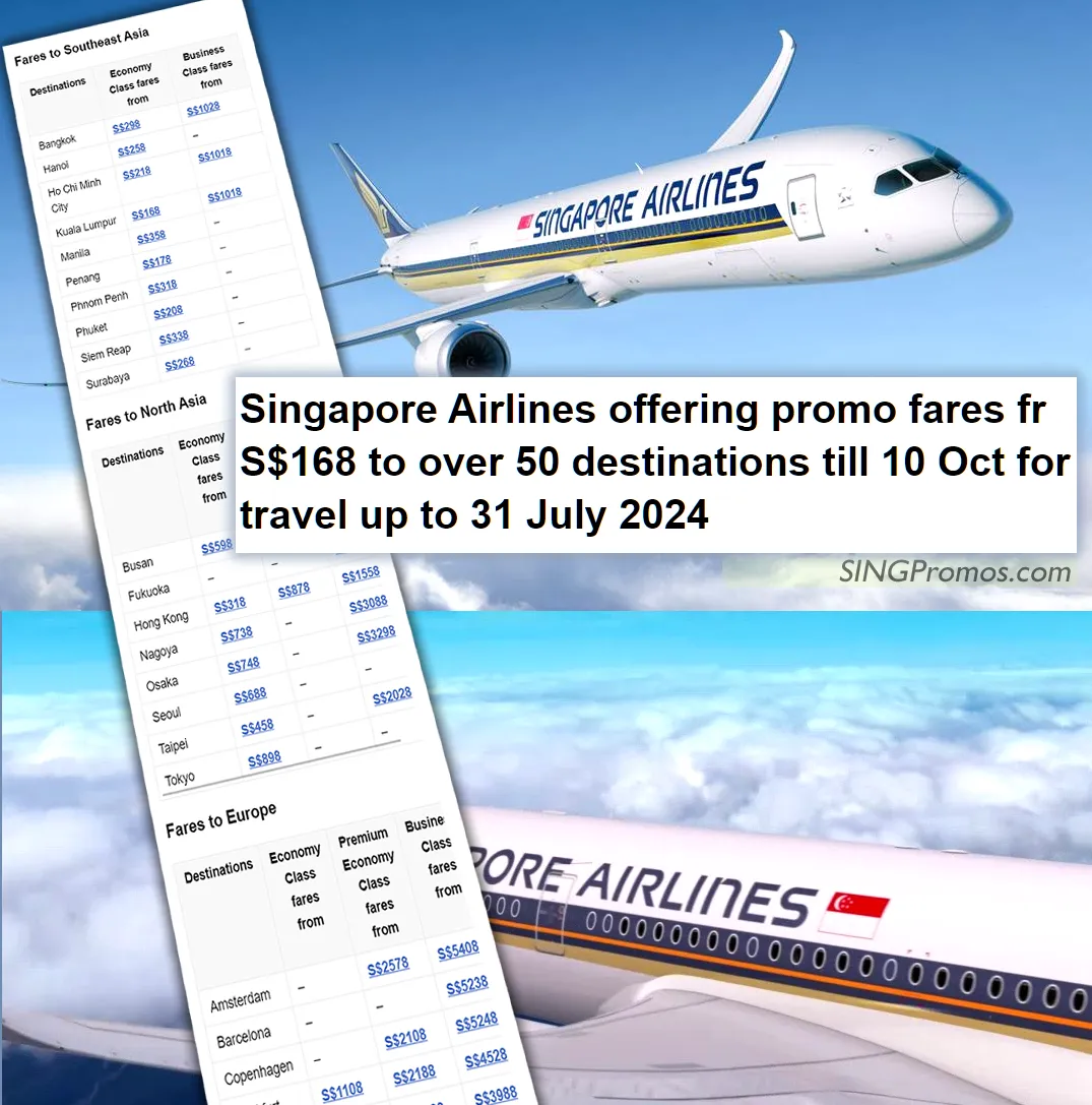 Singapore Airlines offering promo fares fr S$168's images(0)