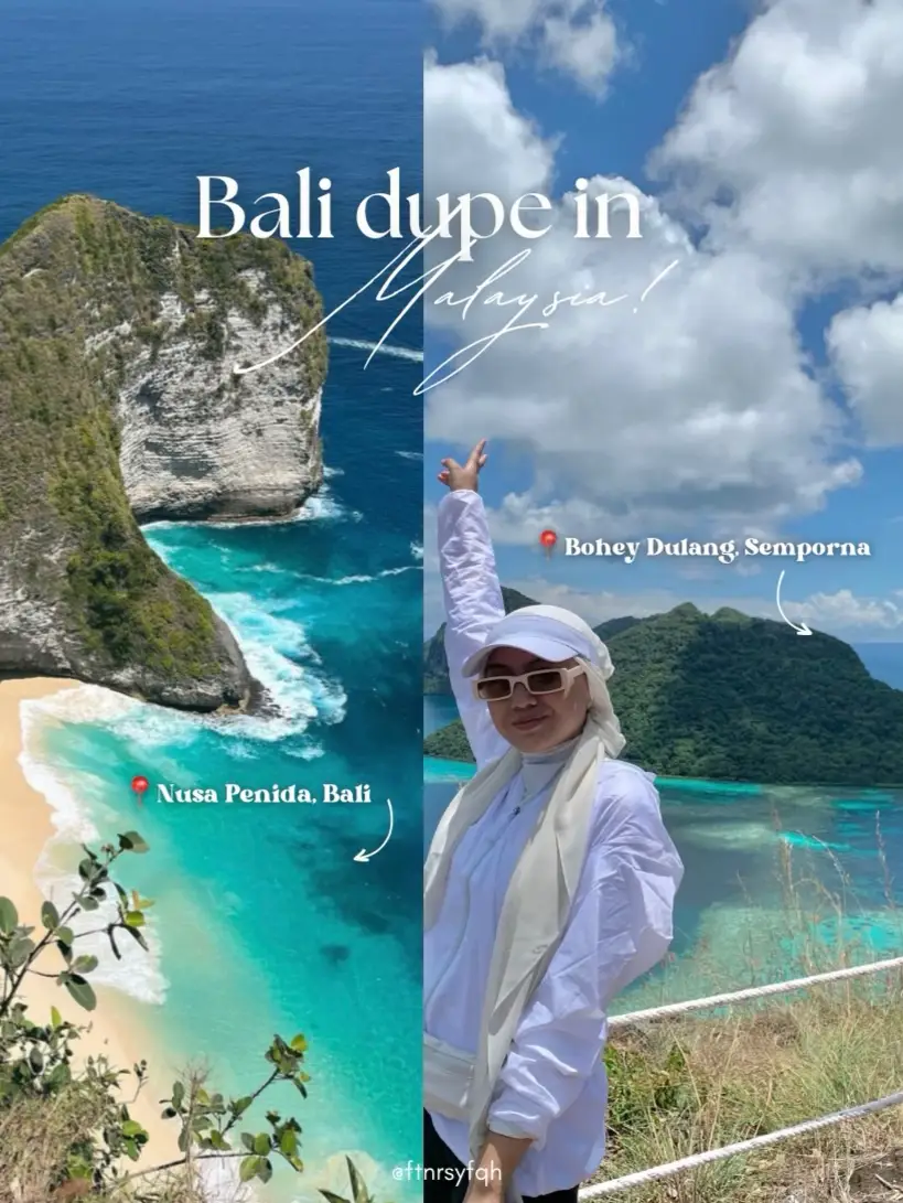 Nusa Penida Dupe! (Bali vs Semporna) 🏝 | fatinrsyfqhが投稿したフォトブック | Lemon8