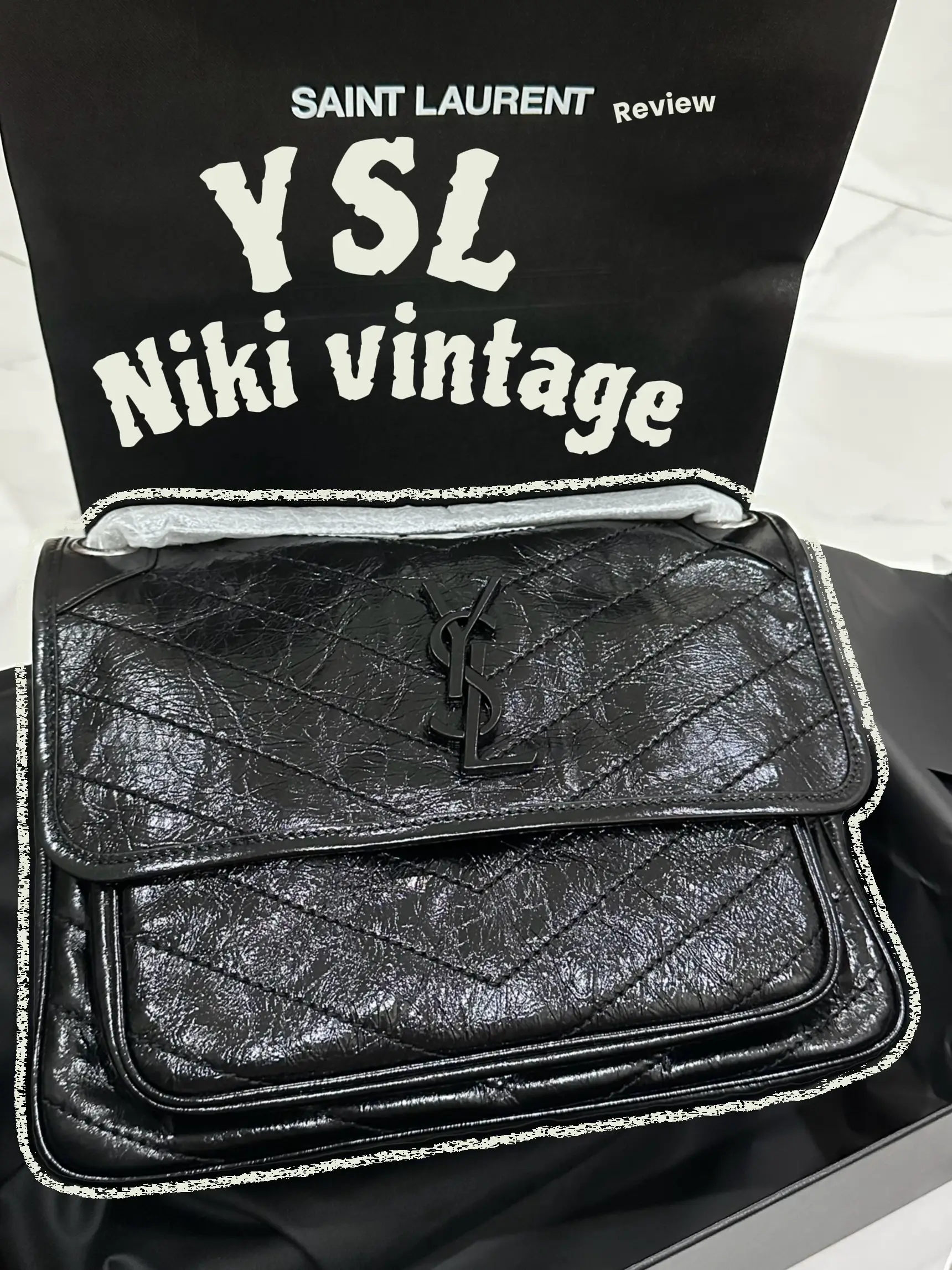 Ysl niki large discount in vintage leather