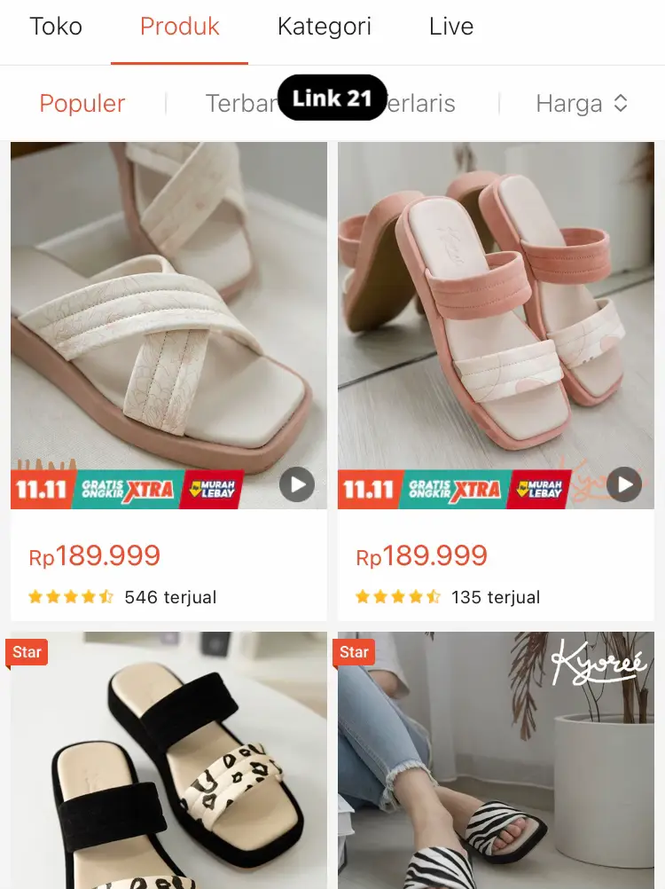 Toko sandal sale