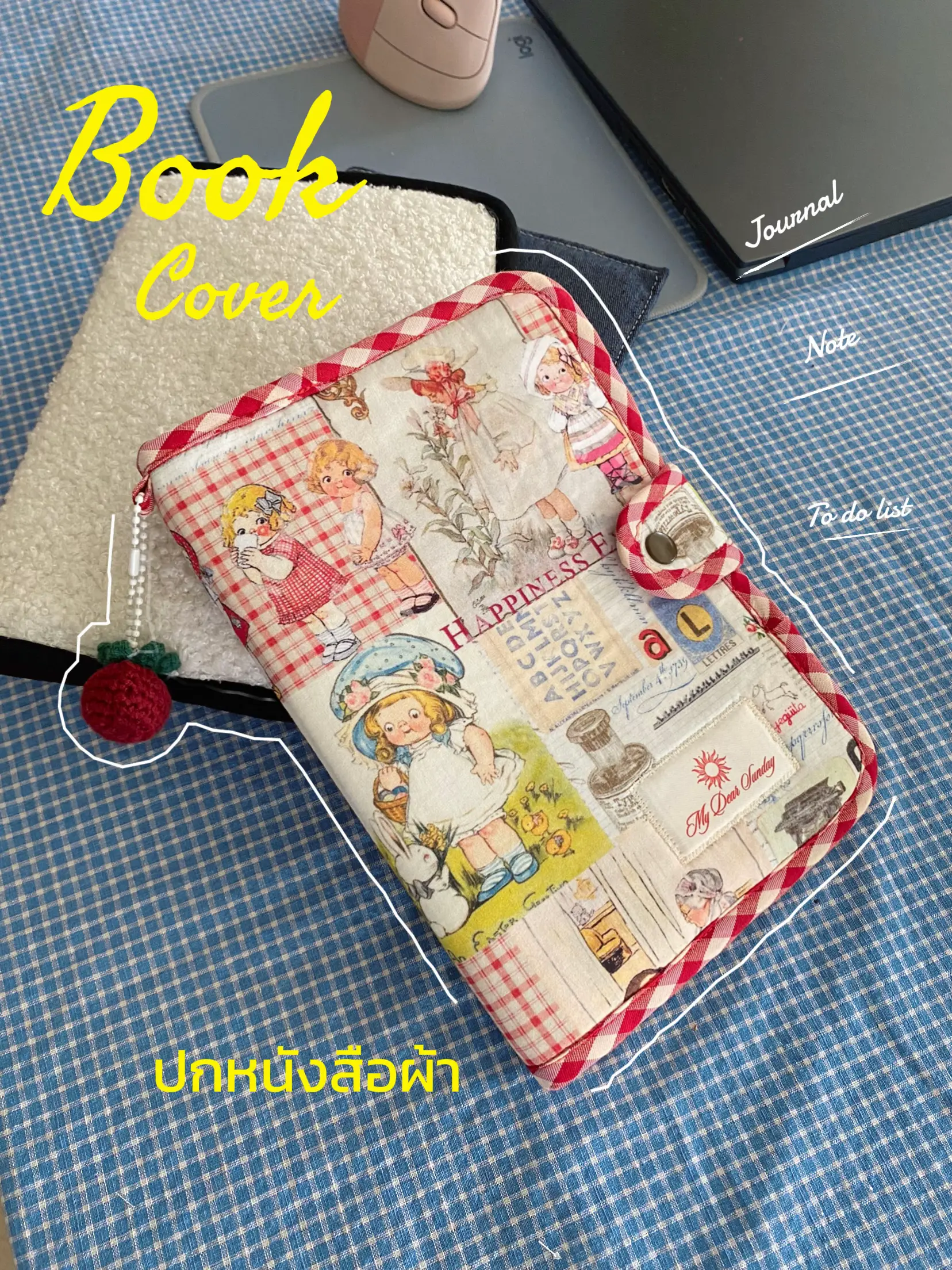 MAY③ブックカバー、フラットポーチ ハンドメイド 女の子パネル❤ブックカバー 文庫本 フラットポーチ