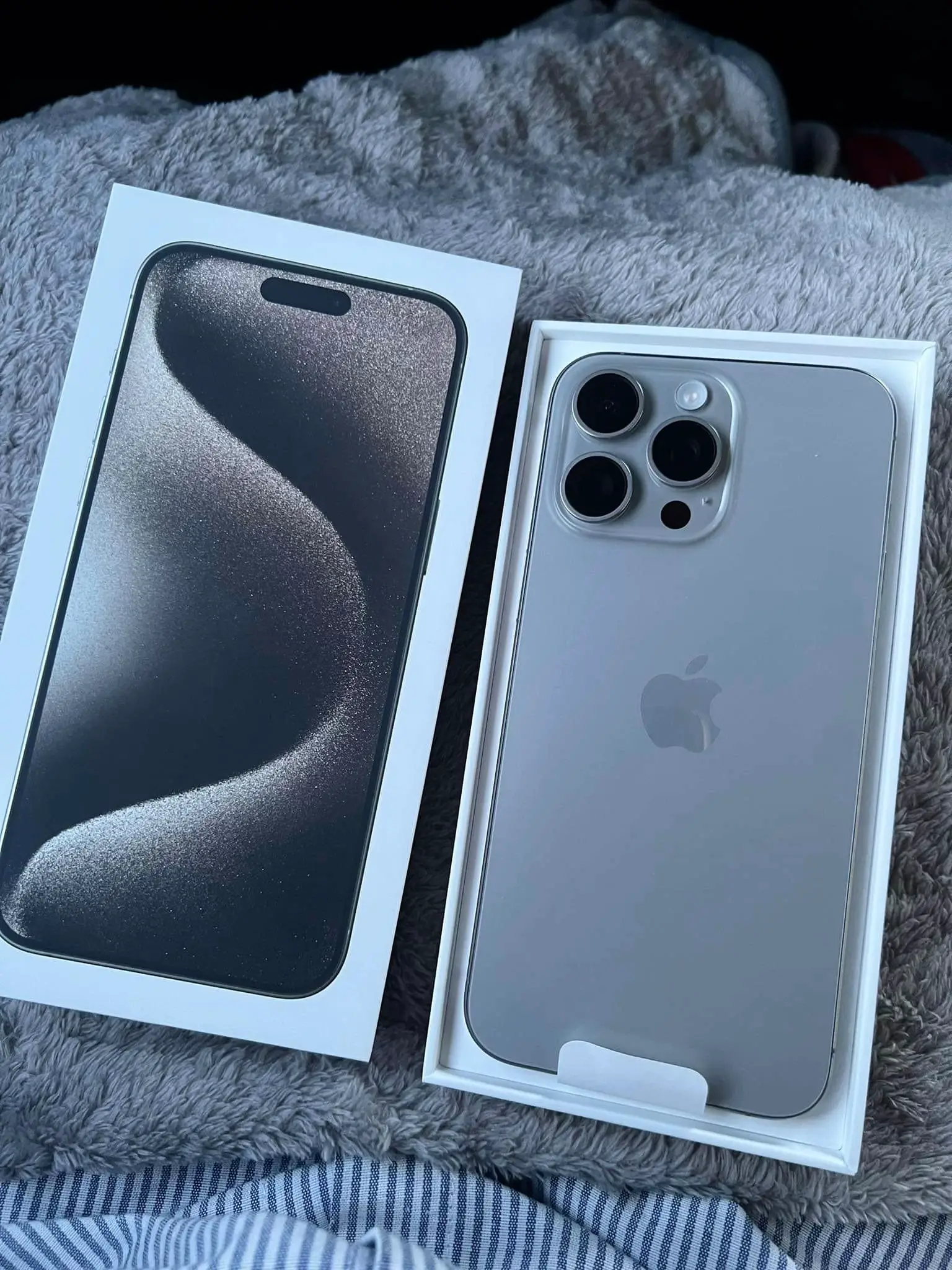 I get iPhone 15 Pro Max📱 Natural Titanium😍❤️, Video published by Leona