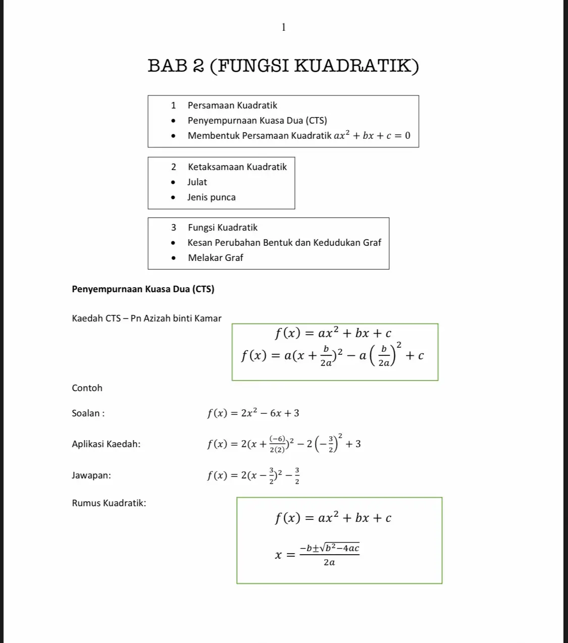 Nota add math form 4 part 1 galeri disiarkan oleh qayyumdontcare