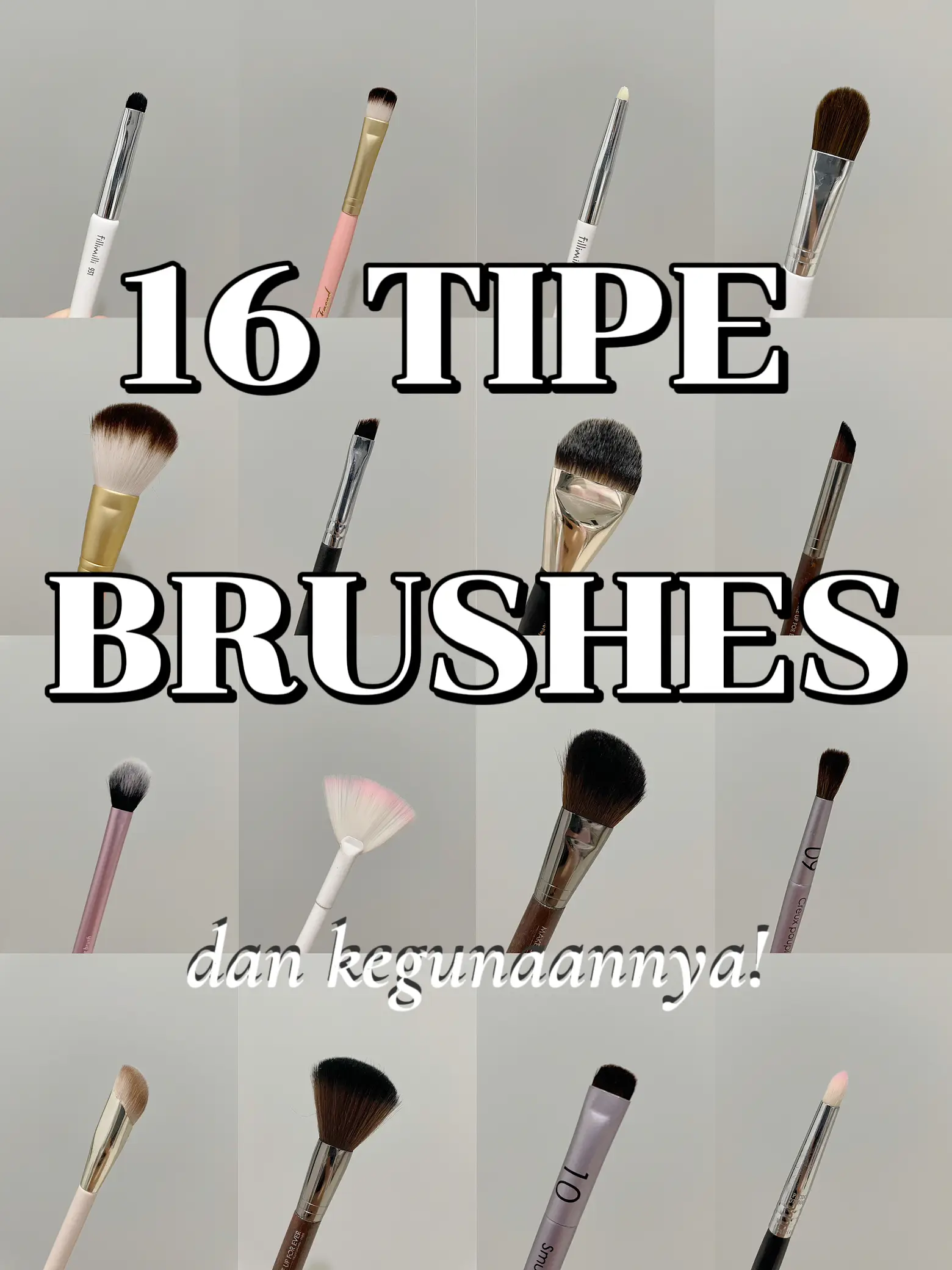 16 TIPE MAKEUP BRUSHES YANG KAMU HARUS TAU ✨❤️ | Gabbieが投稿