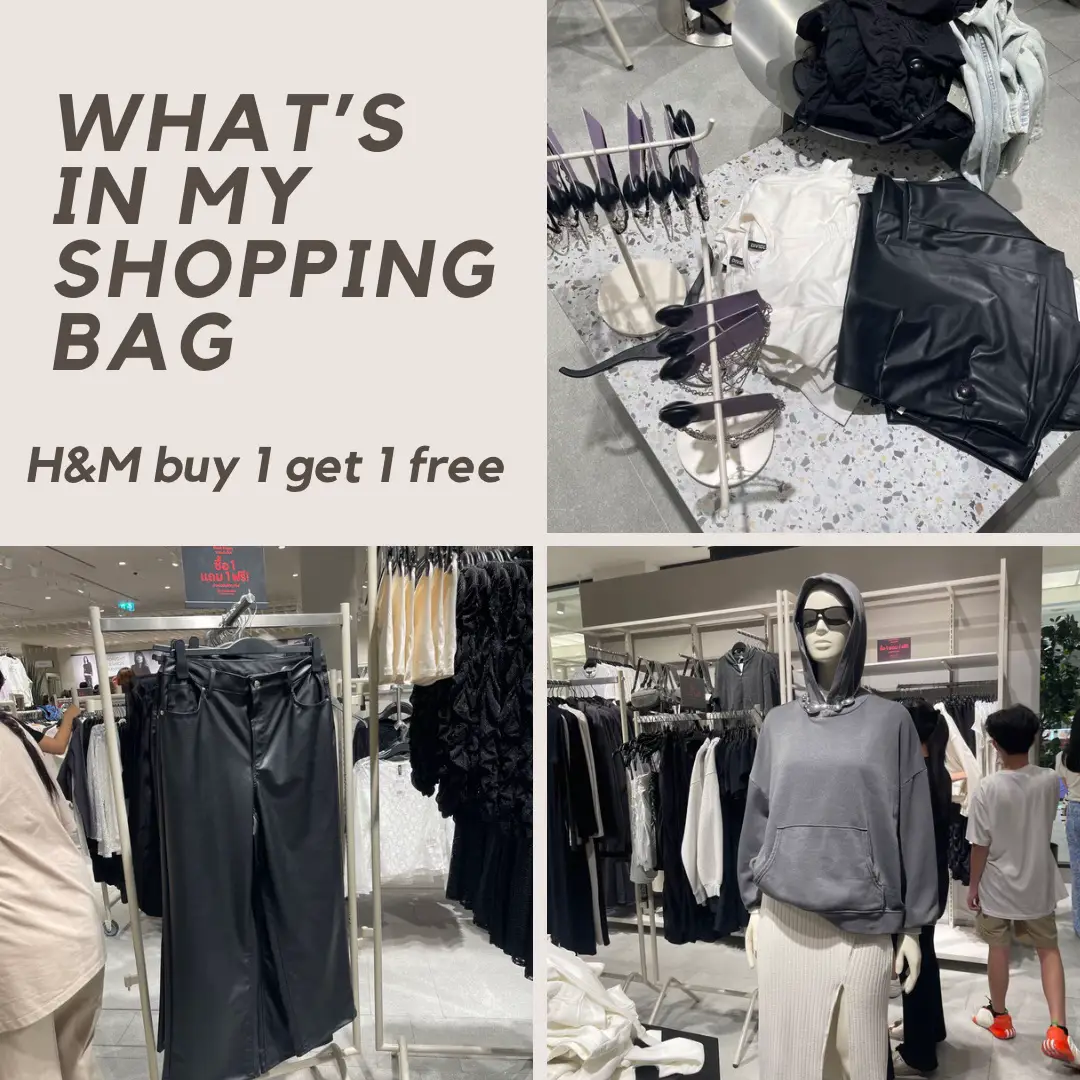 H and m shop bag of clothes