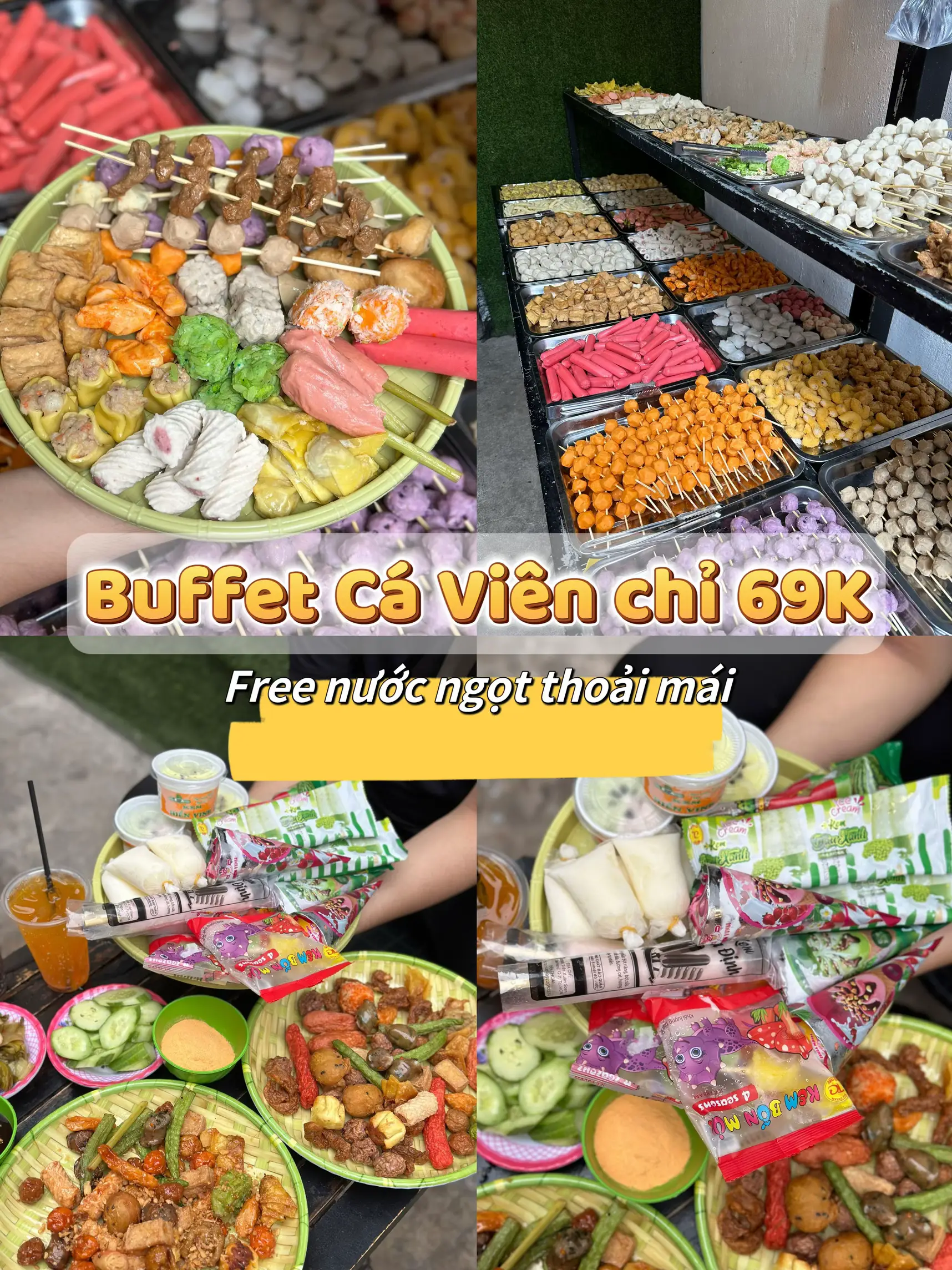 Đi ăn Buffet Cá Viên Chiên Chỉ 69k  Người 