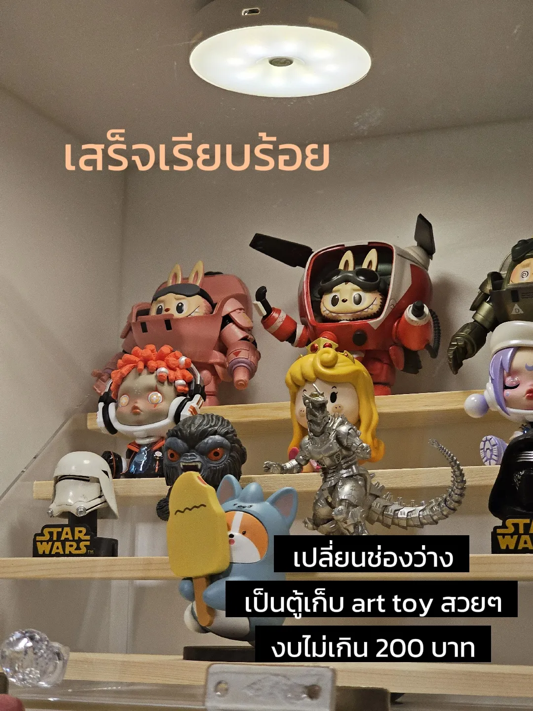 ทำตู้เก็บน้อง Art Toy งบไม่เกิน 200 บาท แกลเลอรีที่โพสต์โดย พ่อบ้านอุลตร้า Lemon8