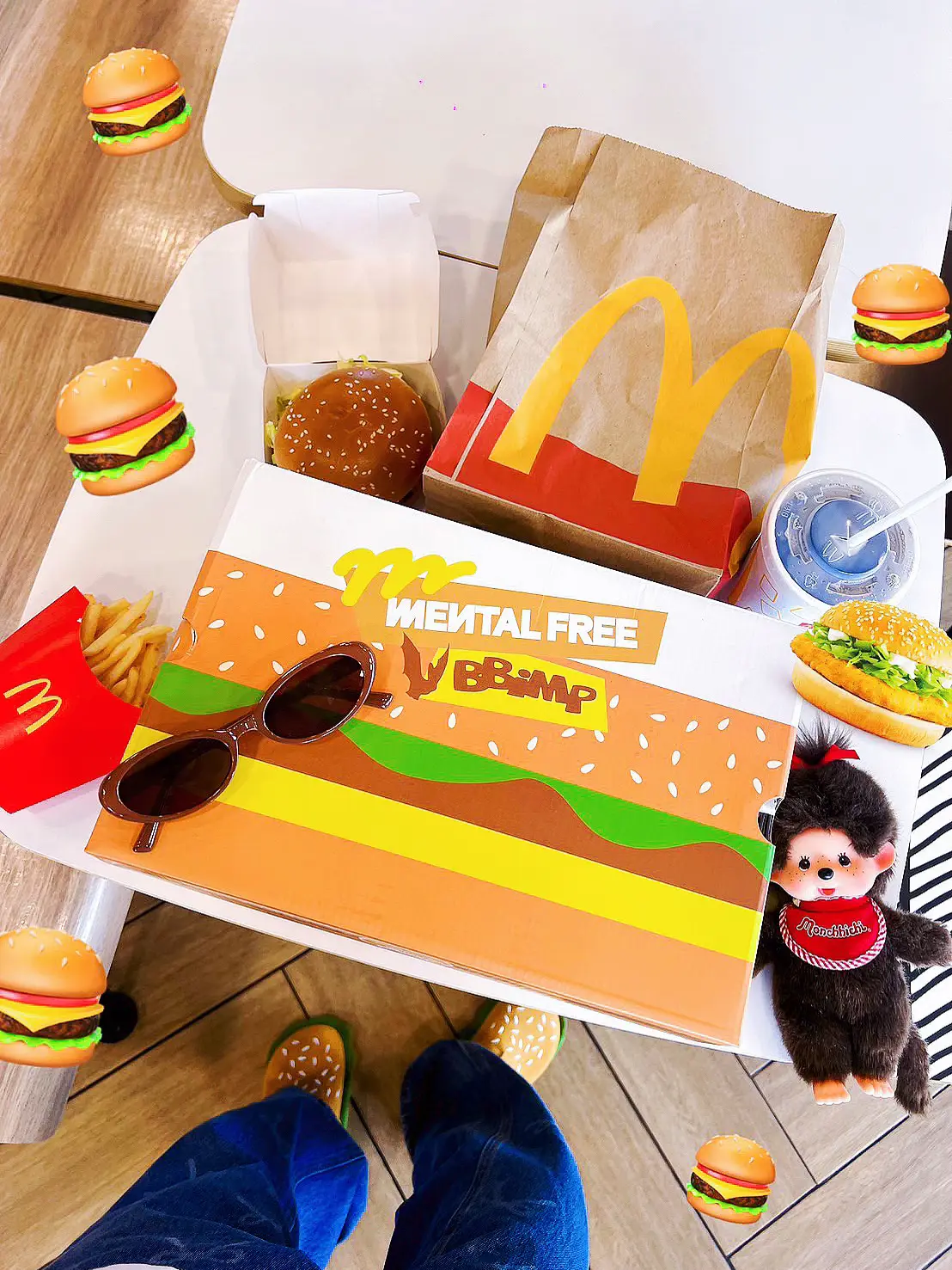 BBIMP x Mental 可愛らしかっ Free マクドナルドのハンバーガー 