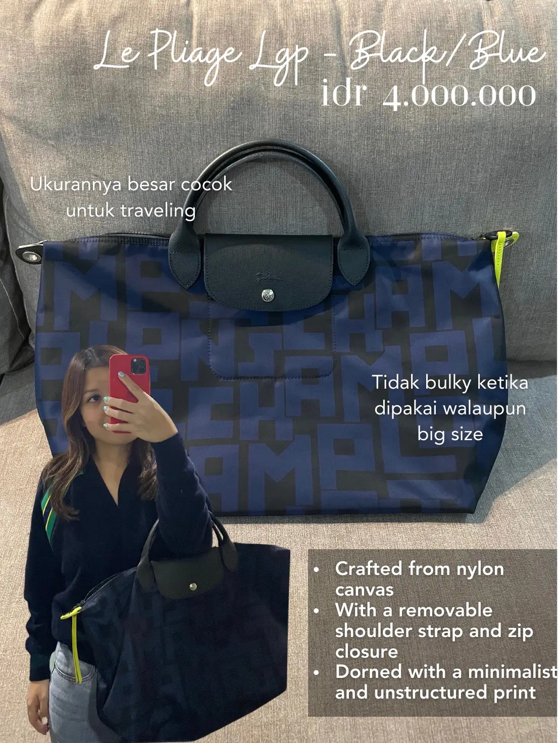 LongChamp Women's Le Pliage Dandy Print Nylon Crossbody Handbag