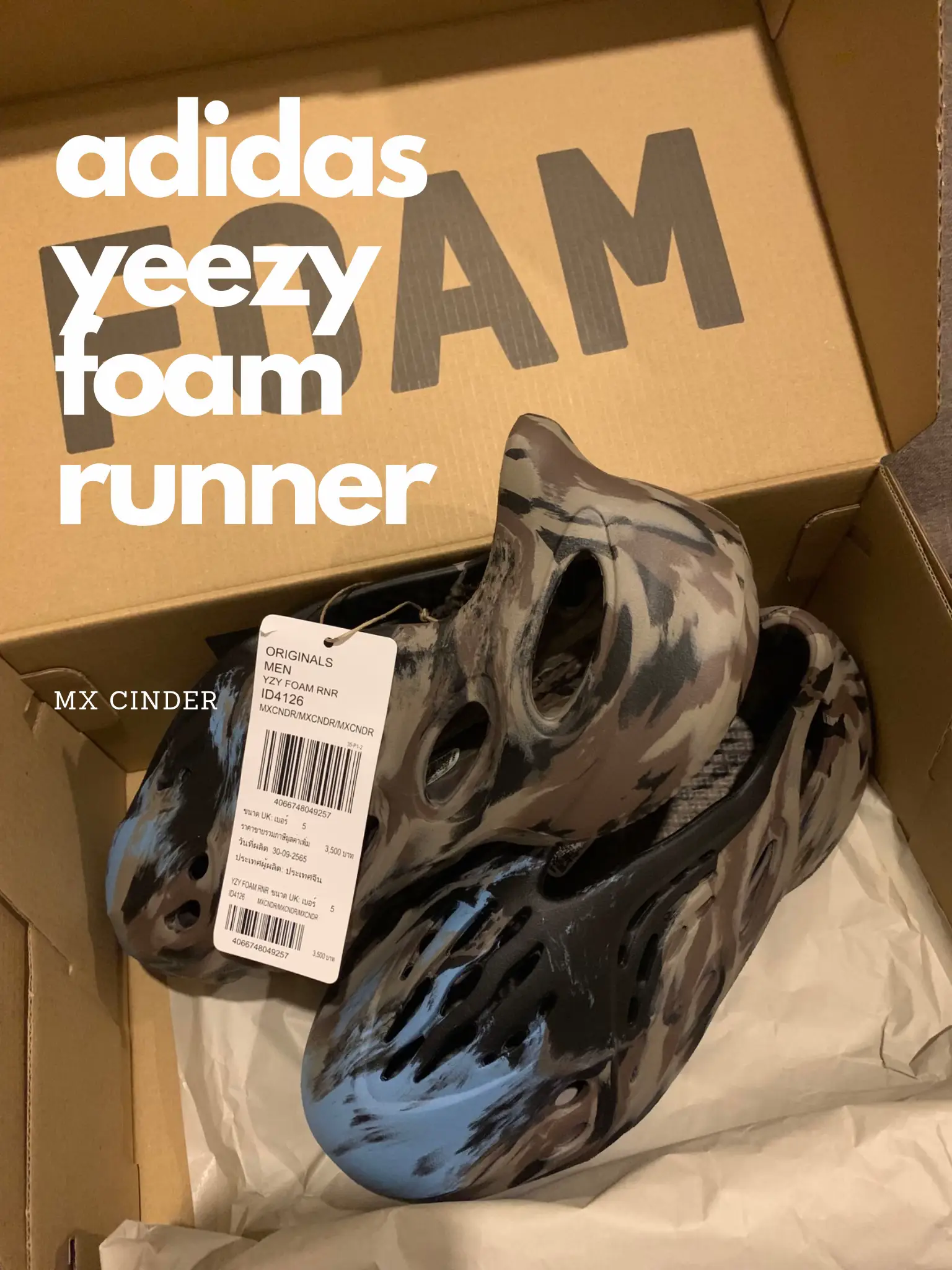 adidas Yeezy Foam RNR MX Cinder Men's - ID4126 - US