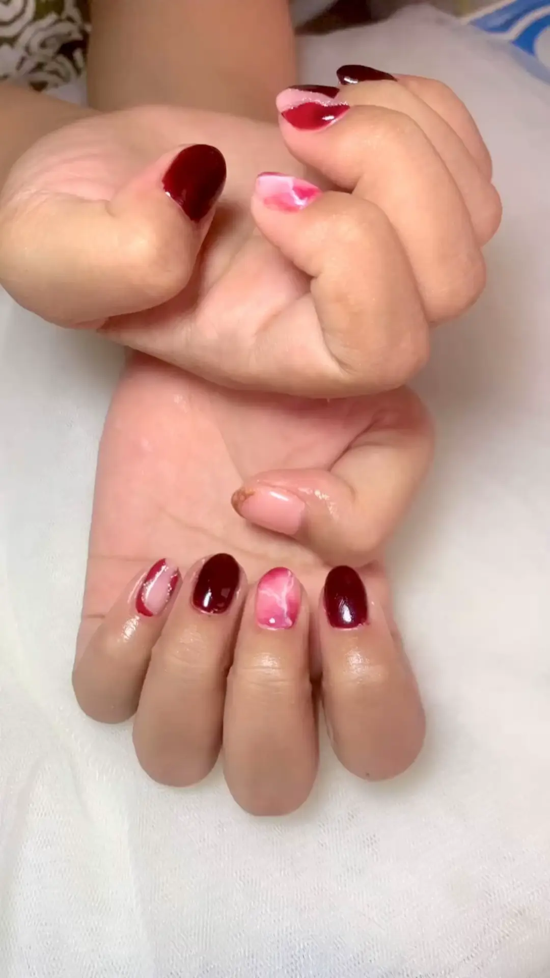 nail art maroon simple - Lemon8 Search