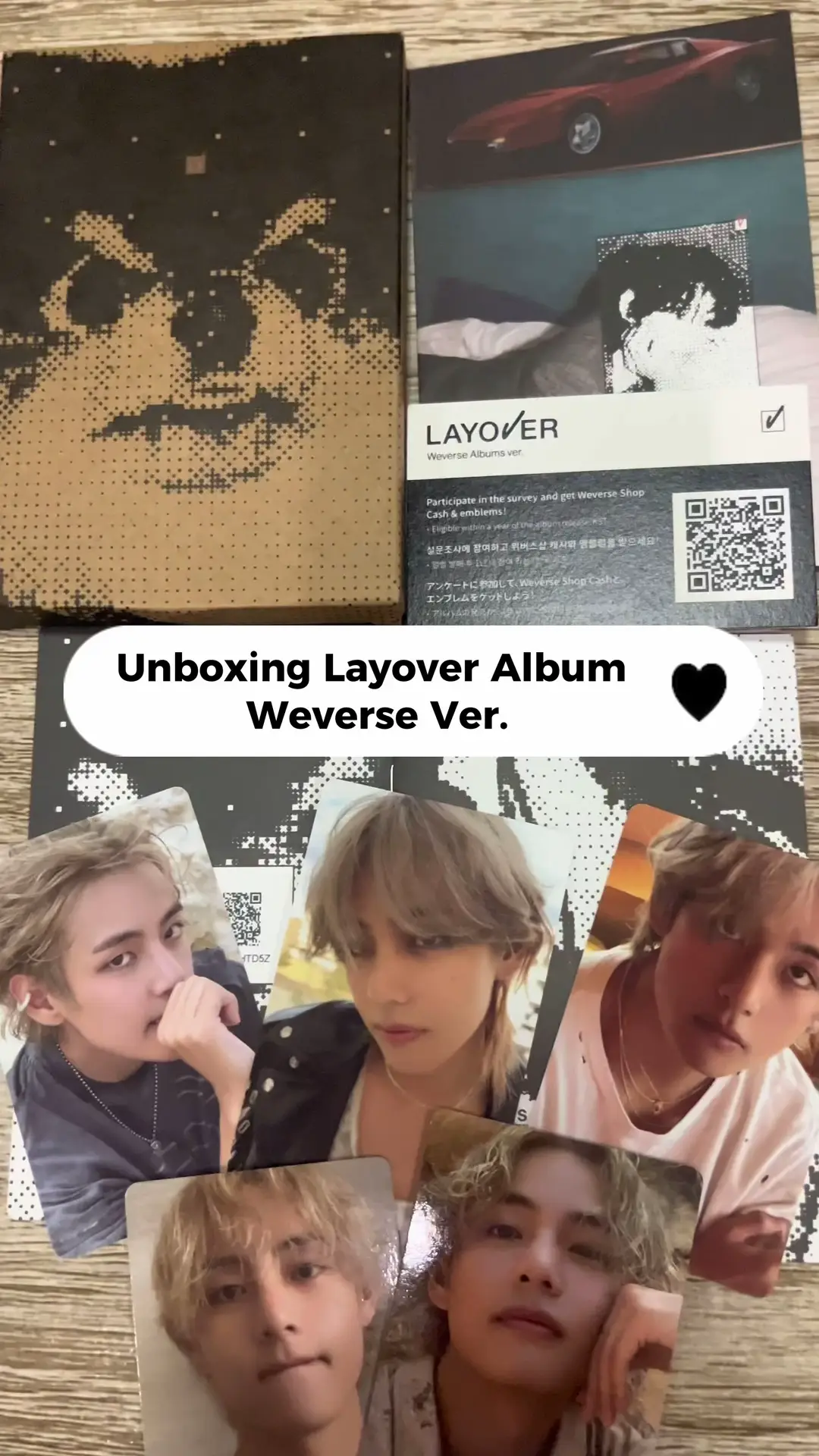 Unboxing V's Layover album