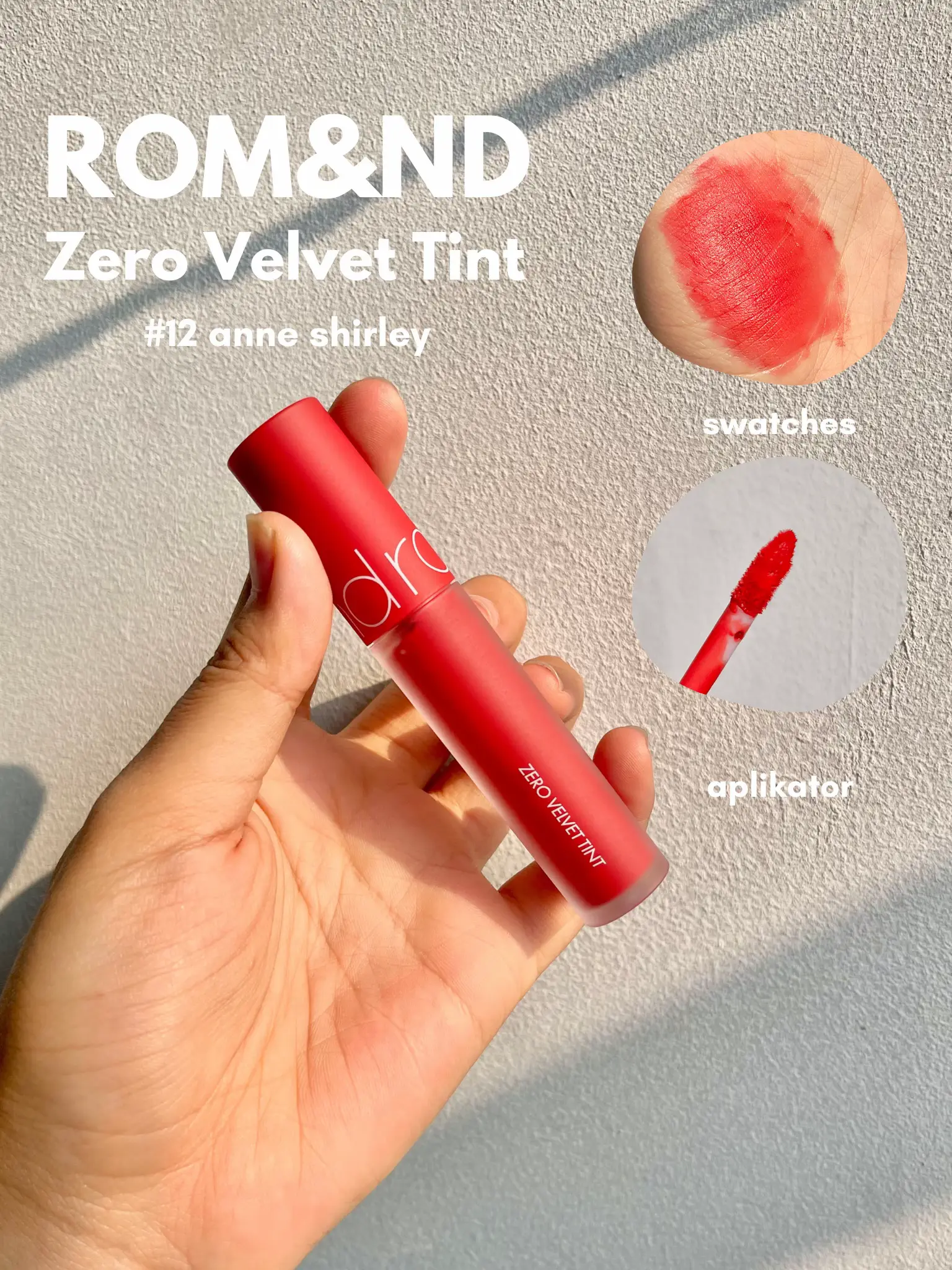 Red lips for korean look ROM&ND Zero Velvet Tint | Gallery posted by Fanny  kim | Lemon8