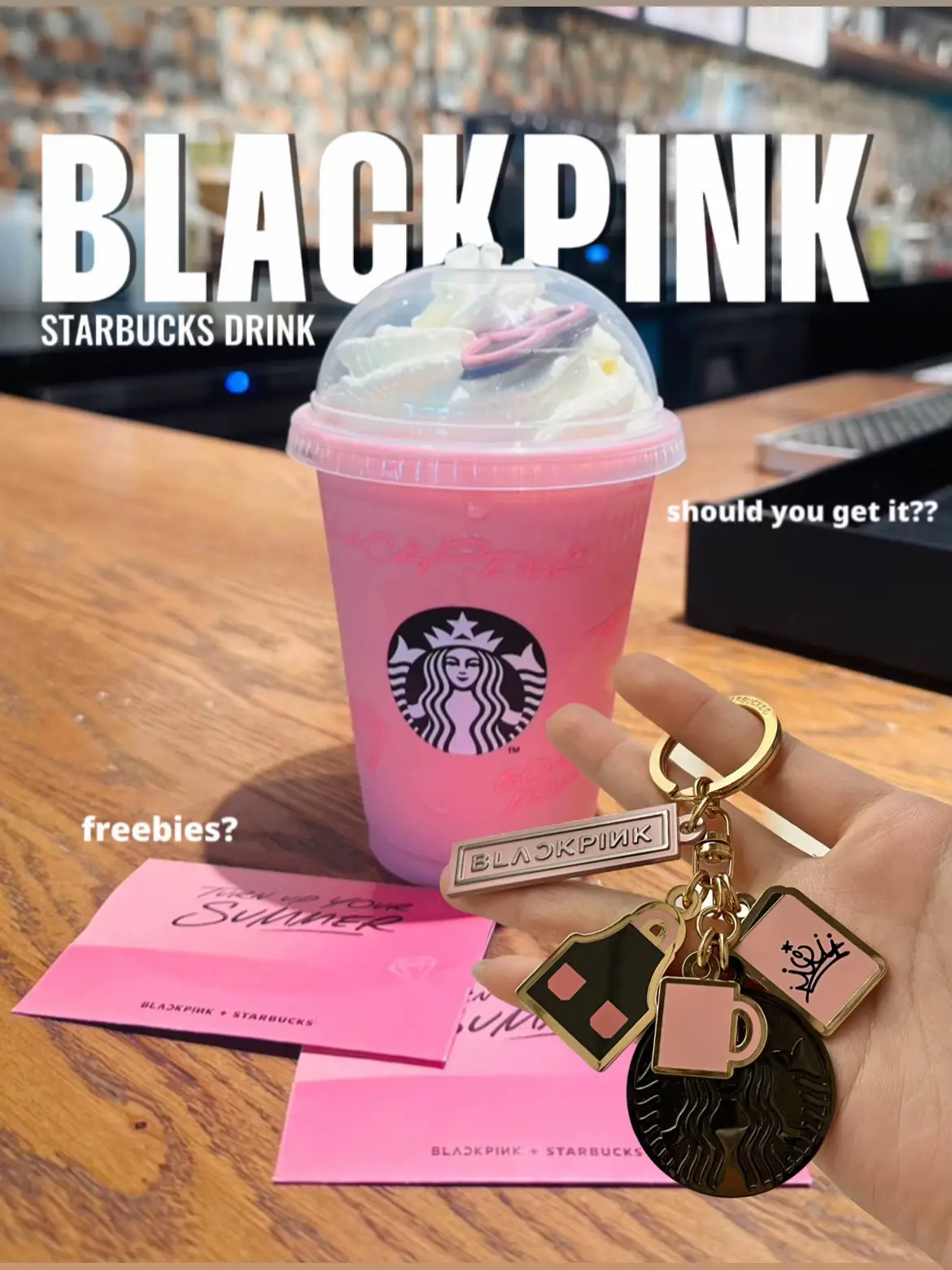 Starbucks Inspired Keychain Pink Drink Starbies Starbucks 