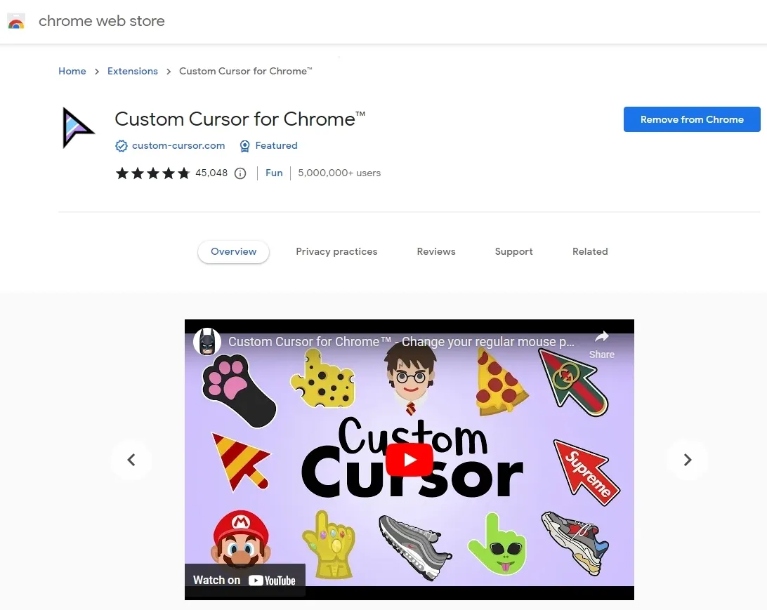 Custom Mouse Cursor for Chrome