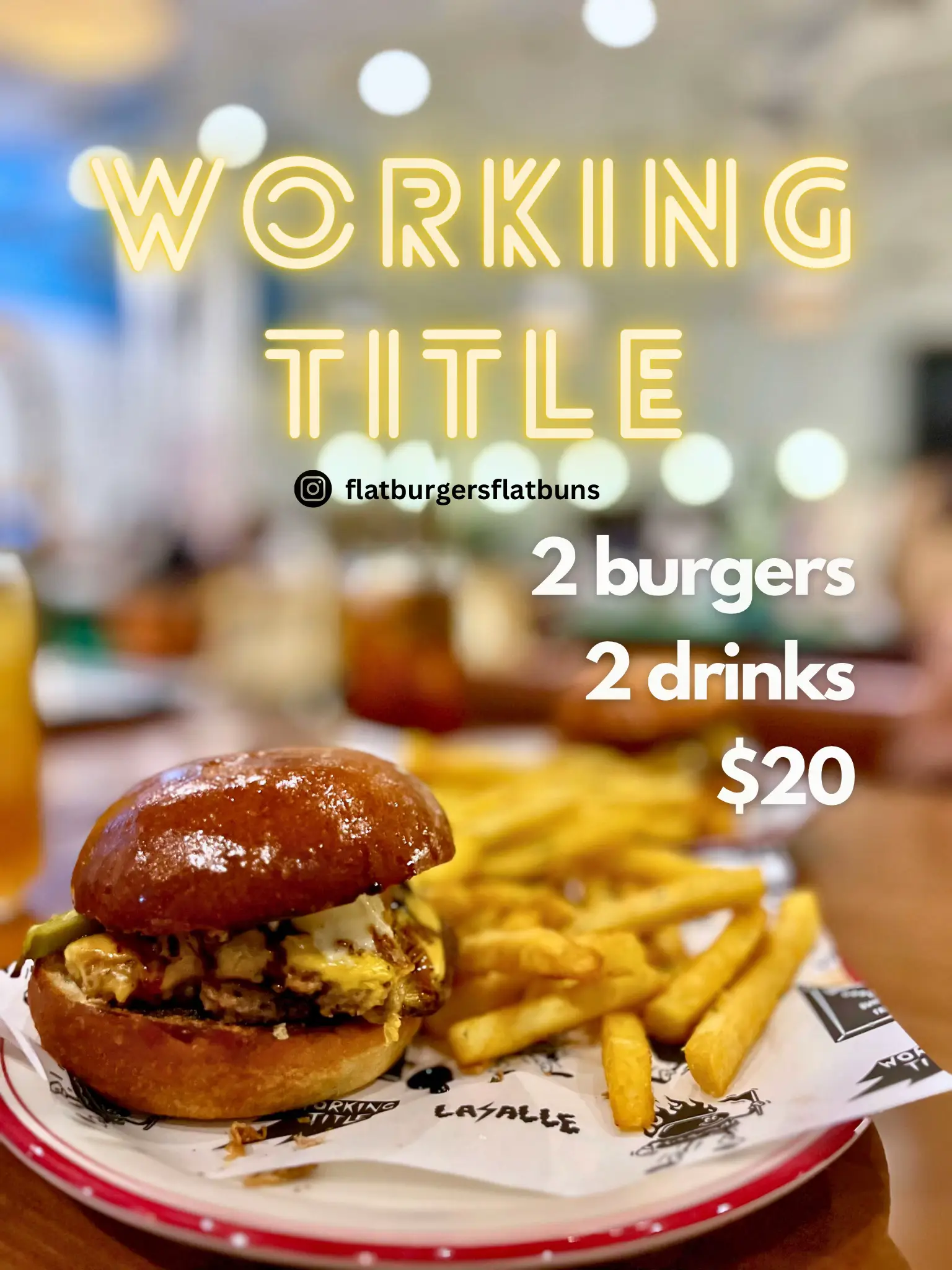 2 BURGERS 2 DRINKS @ $20 ONLY 🍔💸🤑's images