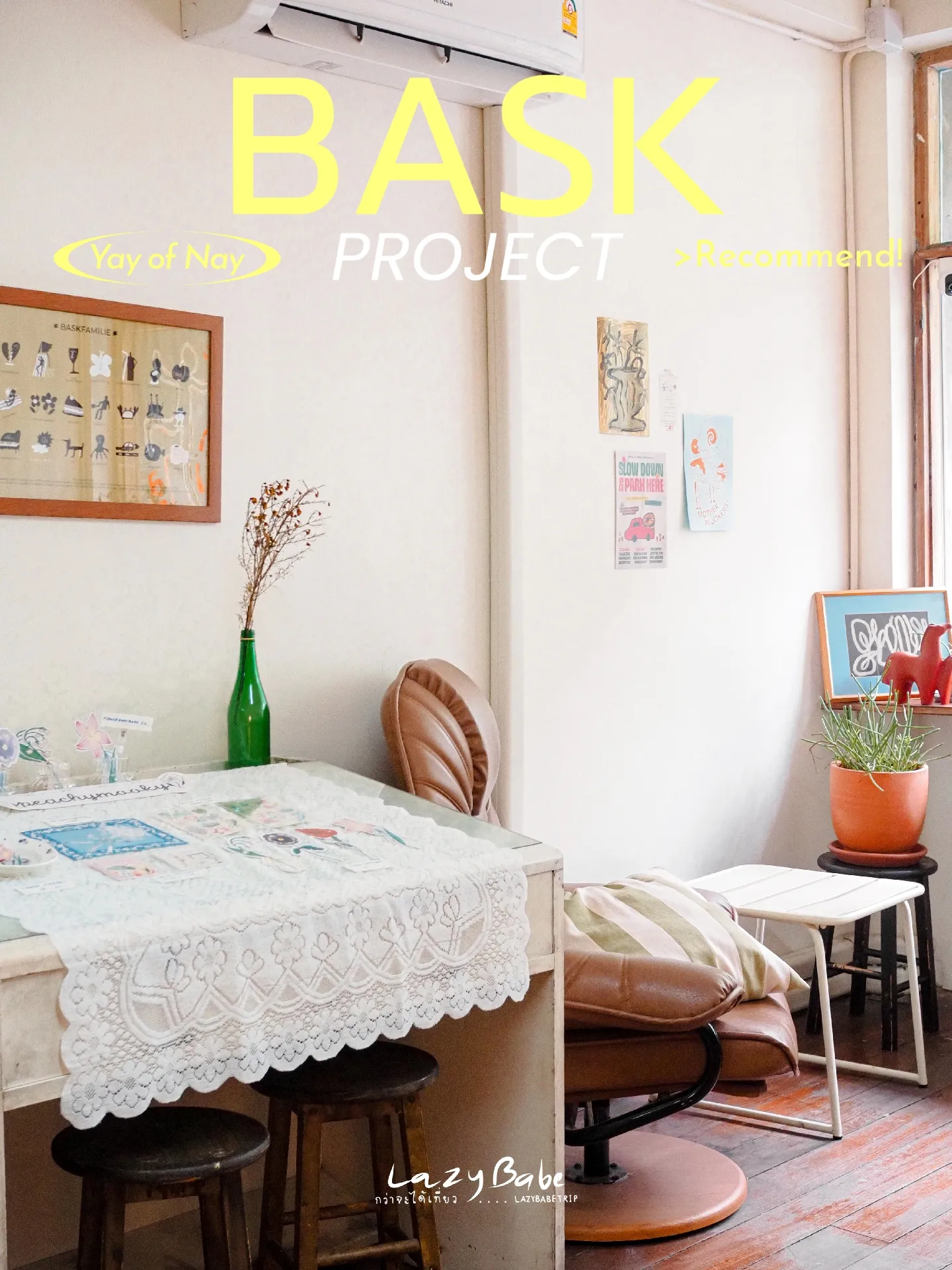 Bask Project🎨🌷คาเฟ่น่ารักใกล้ BTS ทองหล่อ แกลเลอรีที่โพสต์โดย Lazy