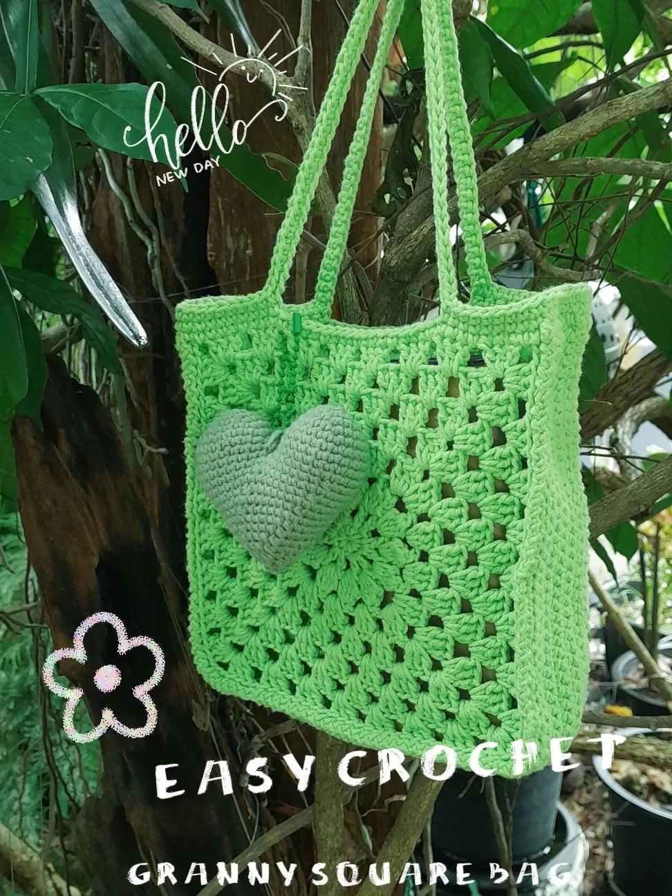 easy crochet square bag | tui kaewkhwanが投稿したフォトブック | Lemon8