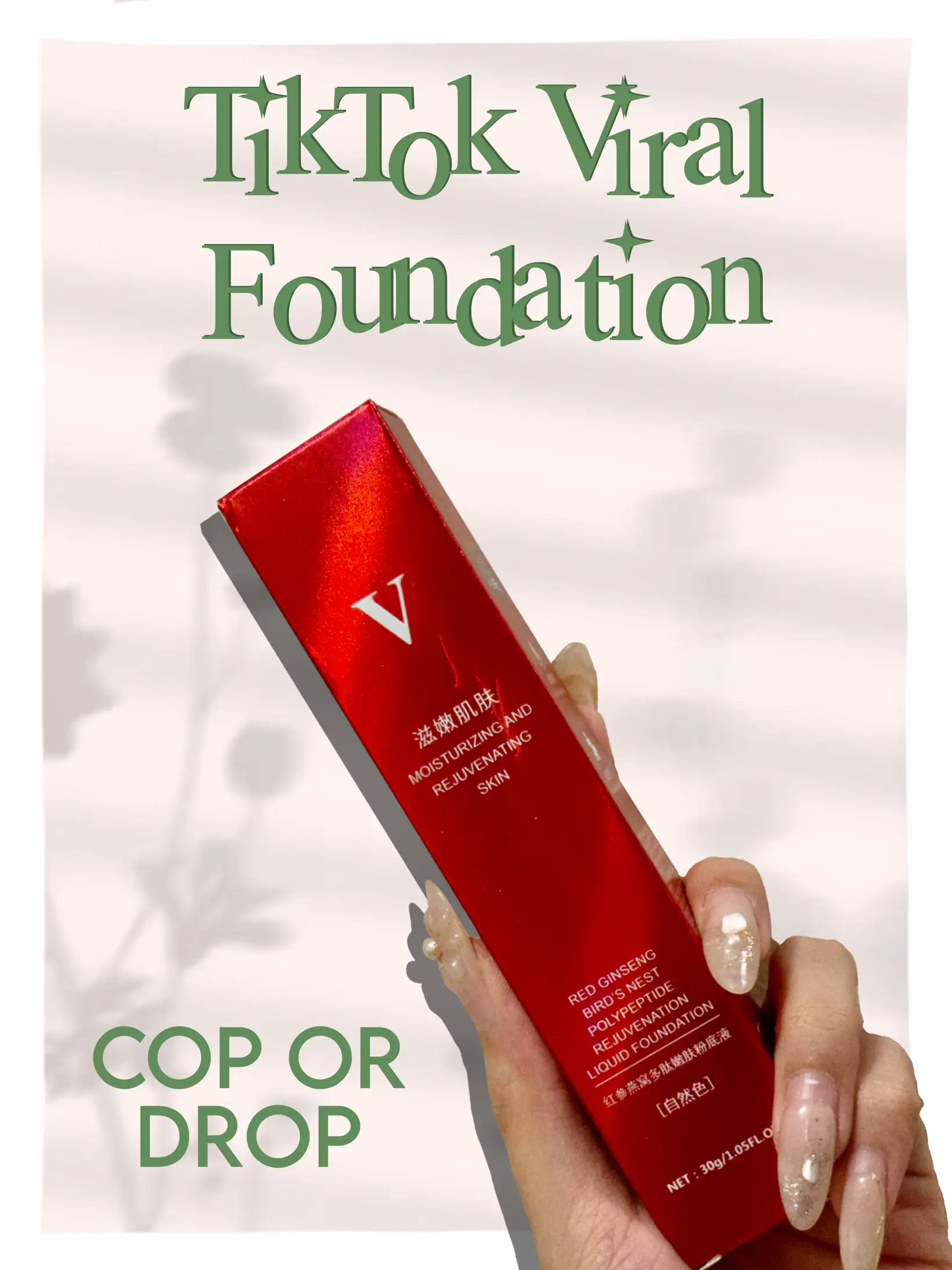 NEW FV Foundation Red Ginseng Bird's Nest Liquid Foundation Oil-control  Waterproof Hydrating Concealer Long-lasting Face Base 15