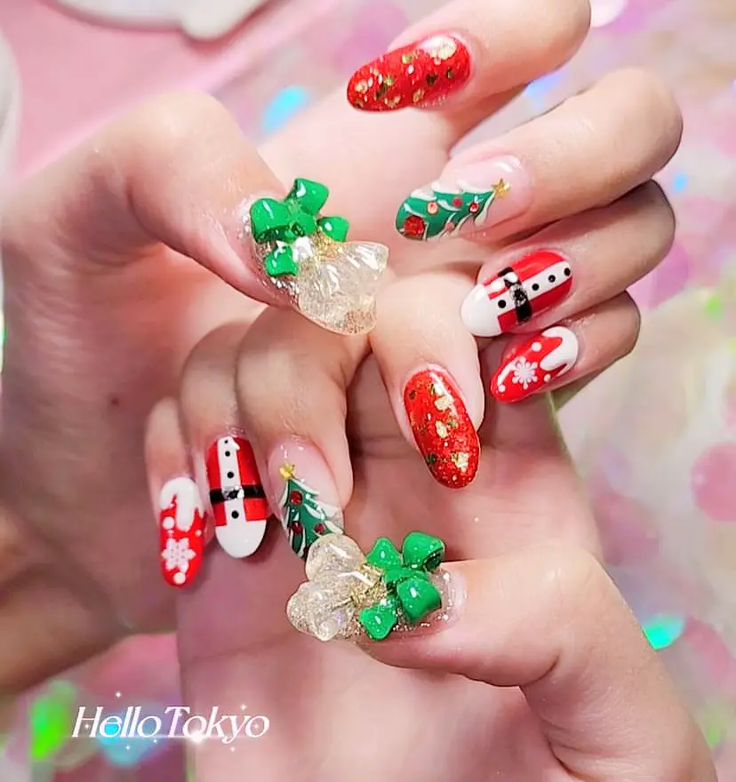 🎄Total Christmas Nails 699 Baht All Stripes ♡ Do Not Miss