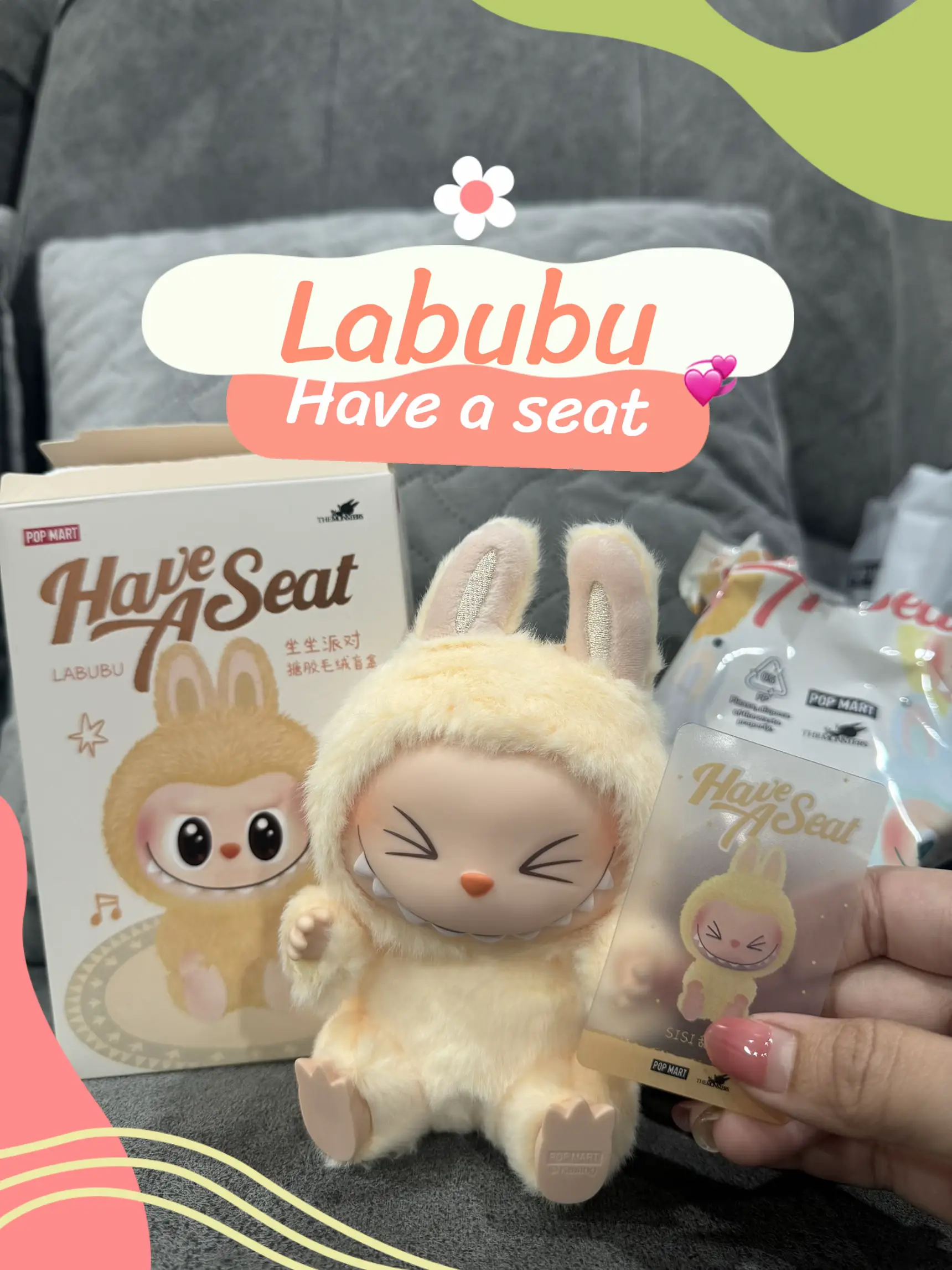 POPMART LABUBU HAVE A わるい SEAT ぬいぐるみ ZIZI