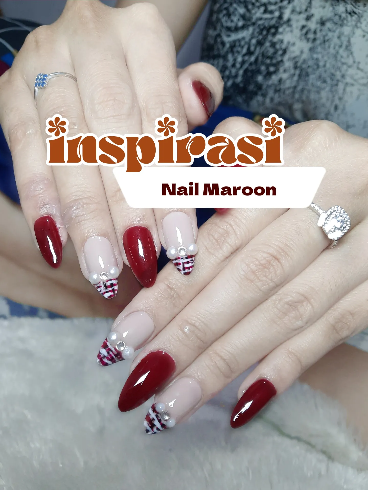 nail art maroon simple - Lemon8 Search