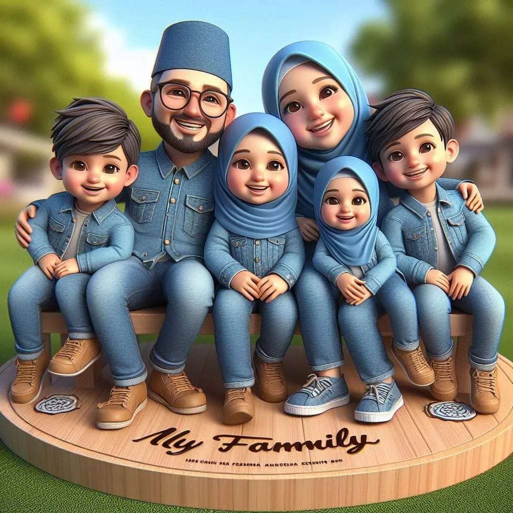 Poto Ai Animasi Keluarga Anak 3 Perempuan - Pencarian Lemon8