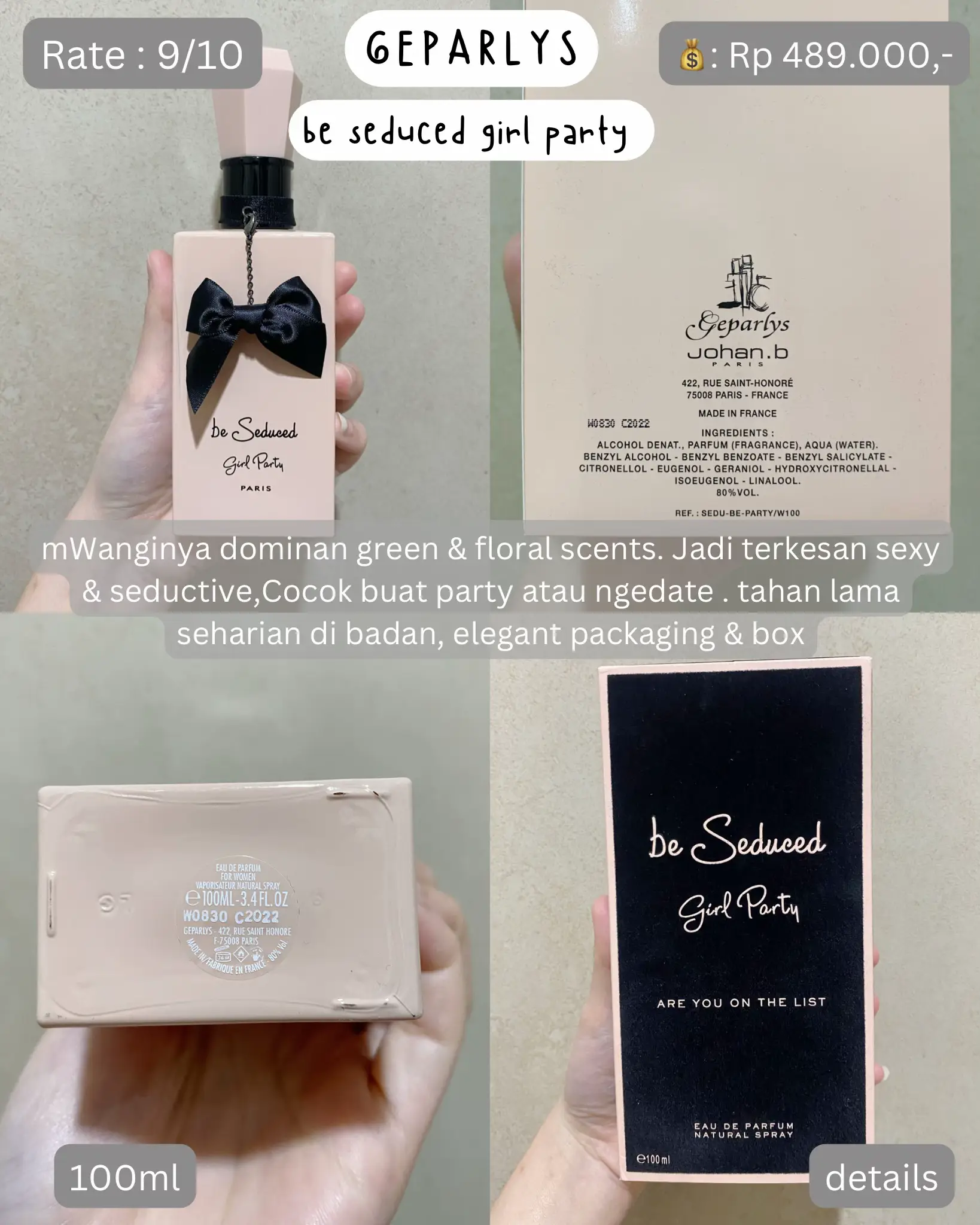 PARFUM PARIS BE SEDUCED GIRL PARTY | Gallery posted by tirza.pang | Lemon8