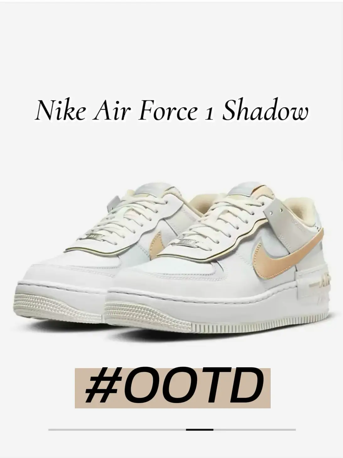 Air force 1 shadow cheap pale ivory pas cher