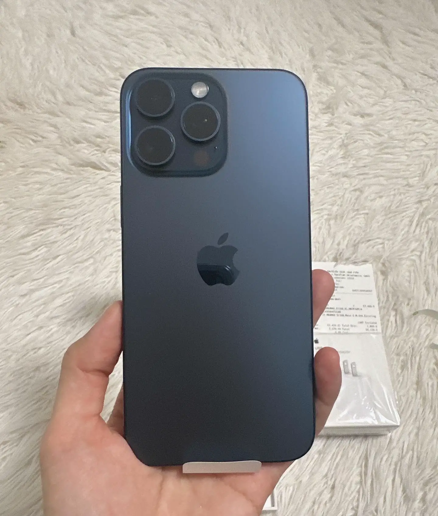 I get iPhone 15 Pro Max📱 Natural Titanium😍❤️, Video published by Leona