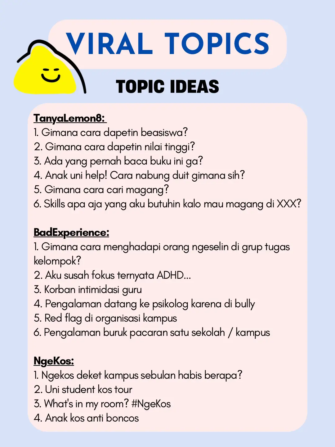 Viral Topics Minggu Ini! 📚 | Galeri diposting oleh Lemon8_ID | Lemon8