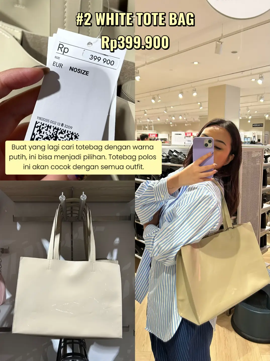 CUTE COLLEGE TOTE BAG TRY ONS FROM H&M! Galeri diposting oleh Karin Dennisha Lemon8