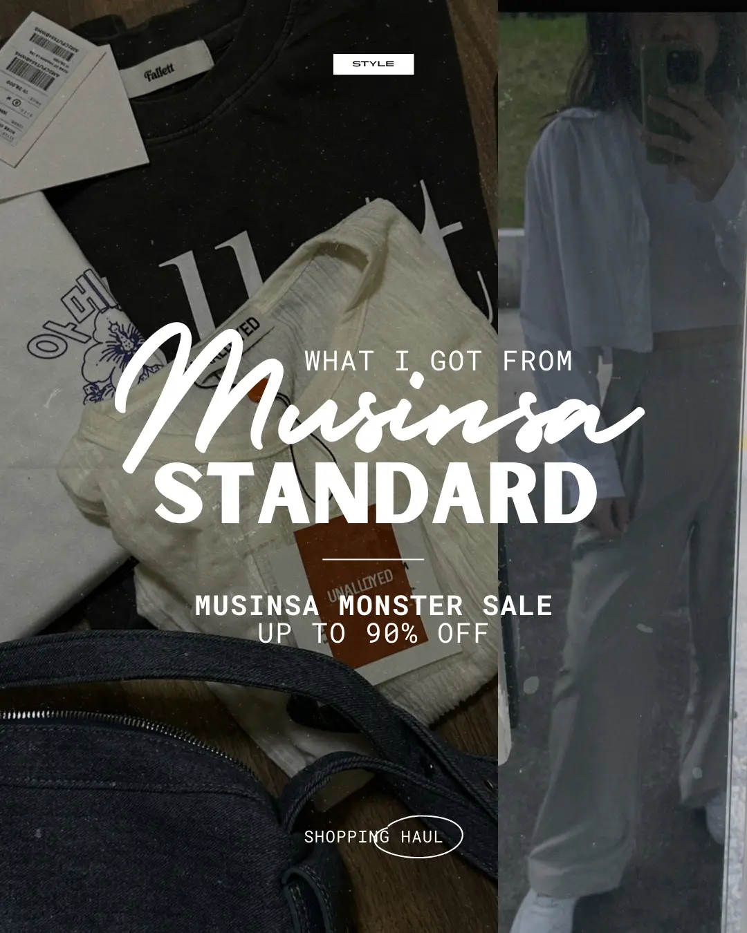 MUSINSA  MUSINSA STANDARD Women's Wide Sweatpants [Medium Gray]