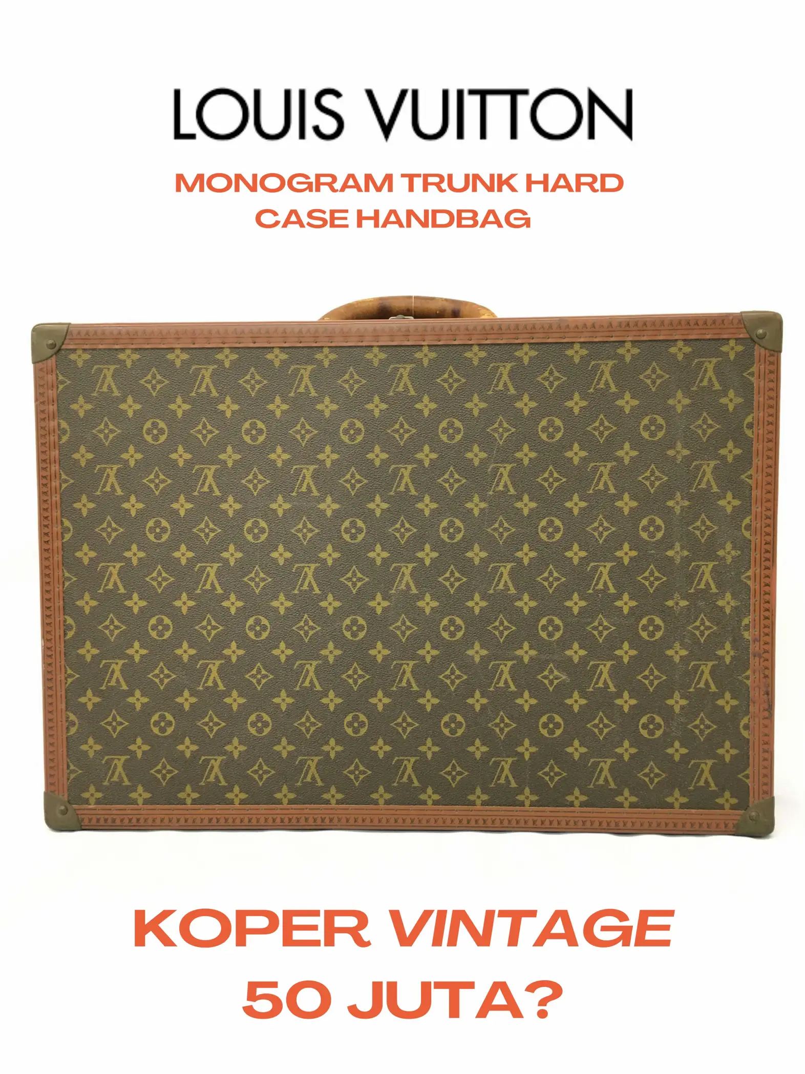Louis Vuitton LV Vintage Monogram Hardcase Travel Cosmetic Trunk Bag
