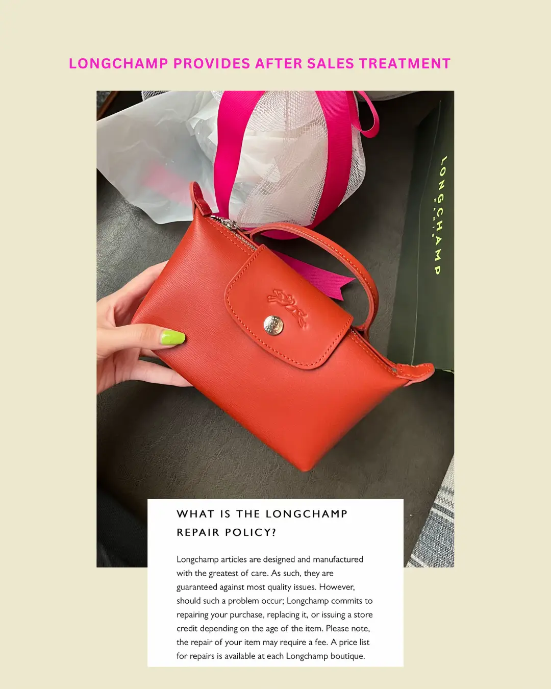 Longchamp bags price discount list