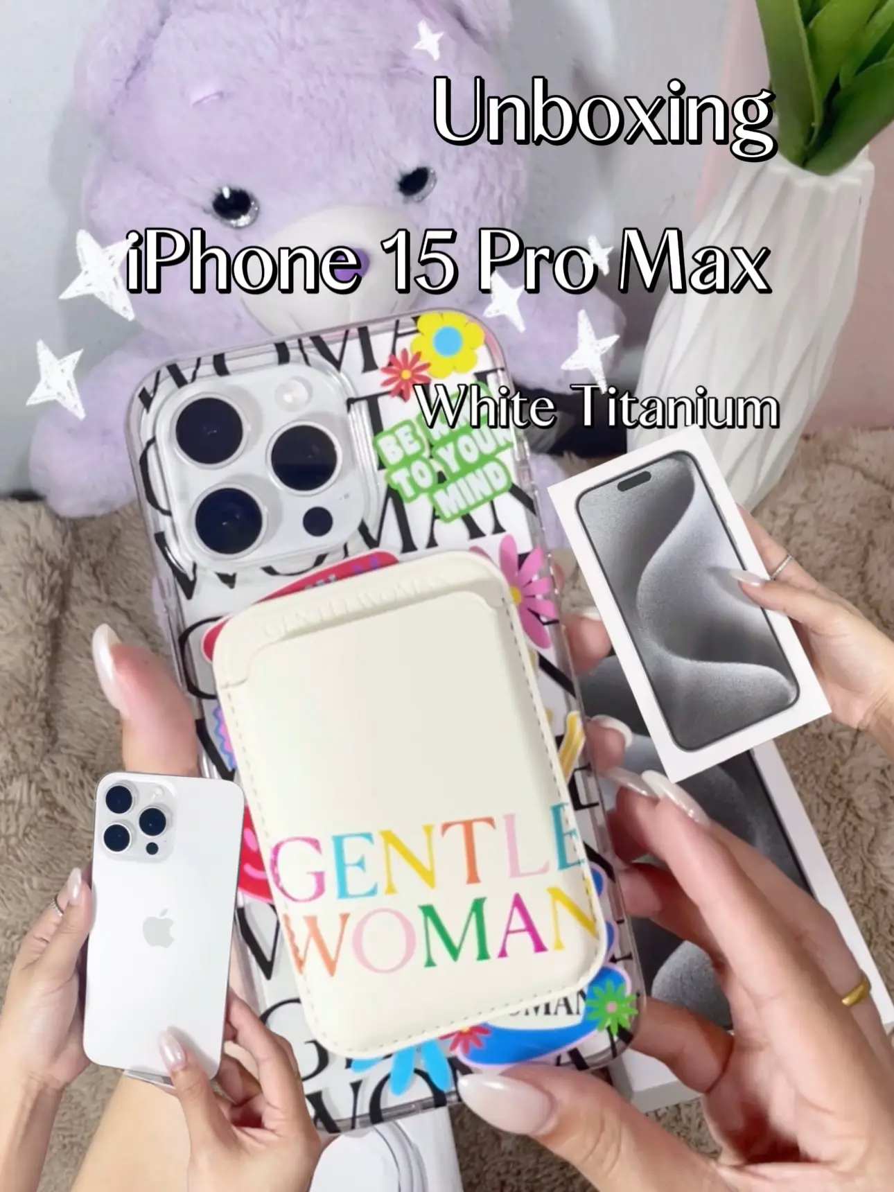 I get iPhone 15 Pro Max📱 Natural Titanium😍❤️, Video published by Leona