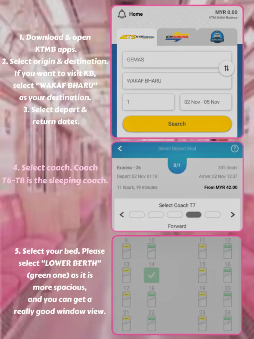 [Tips] How to Book the Sleeper Train? 🚂🇲🇾 | Gallery posted by chykaLKIM ...