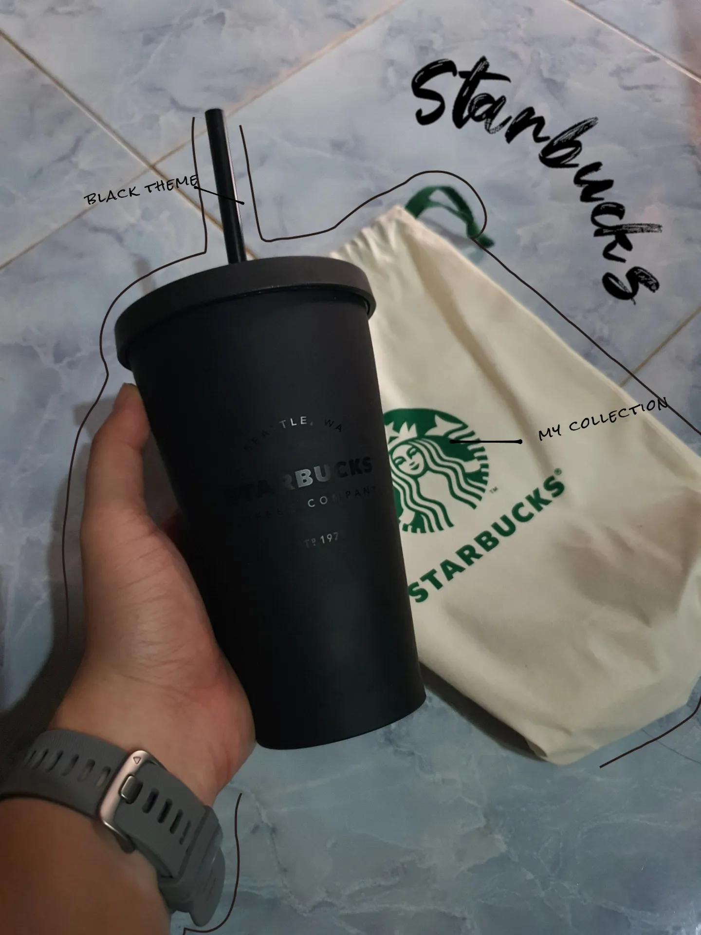 Louis Vuitton personalizes Starbucks cup #starbucks