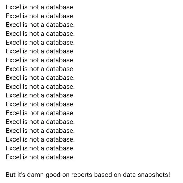 Excel ไม่ใช่ฐานข้อมูล แกลเลอรีที่โพสต์โดย FreedomHack Lemon8