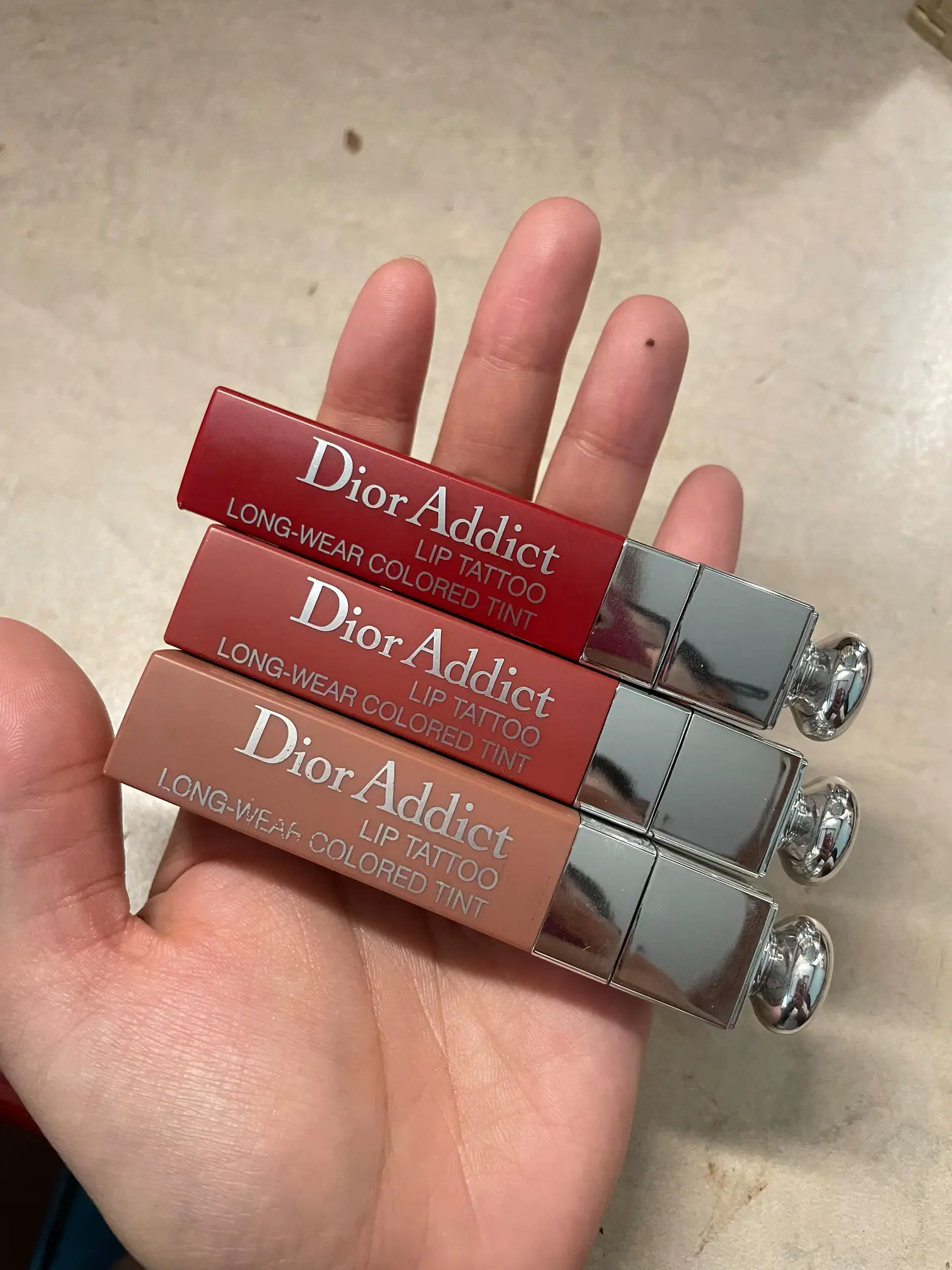 Dior lip shop addict tattoo swatches