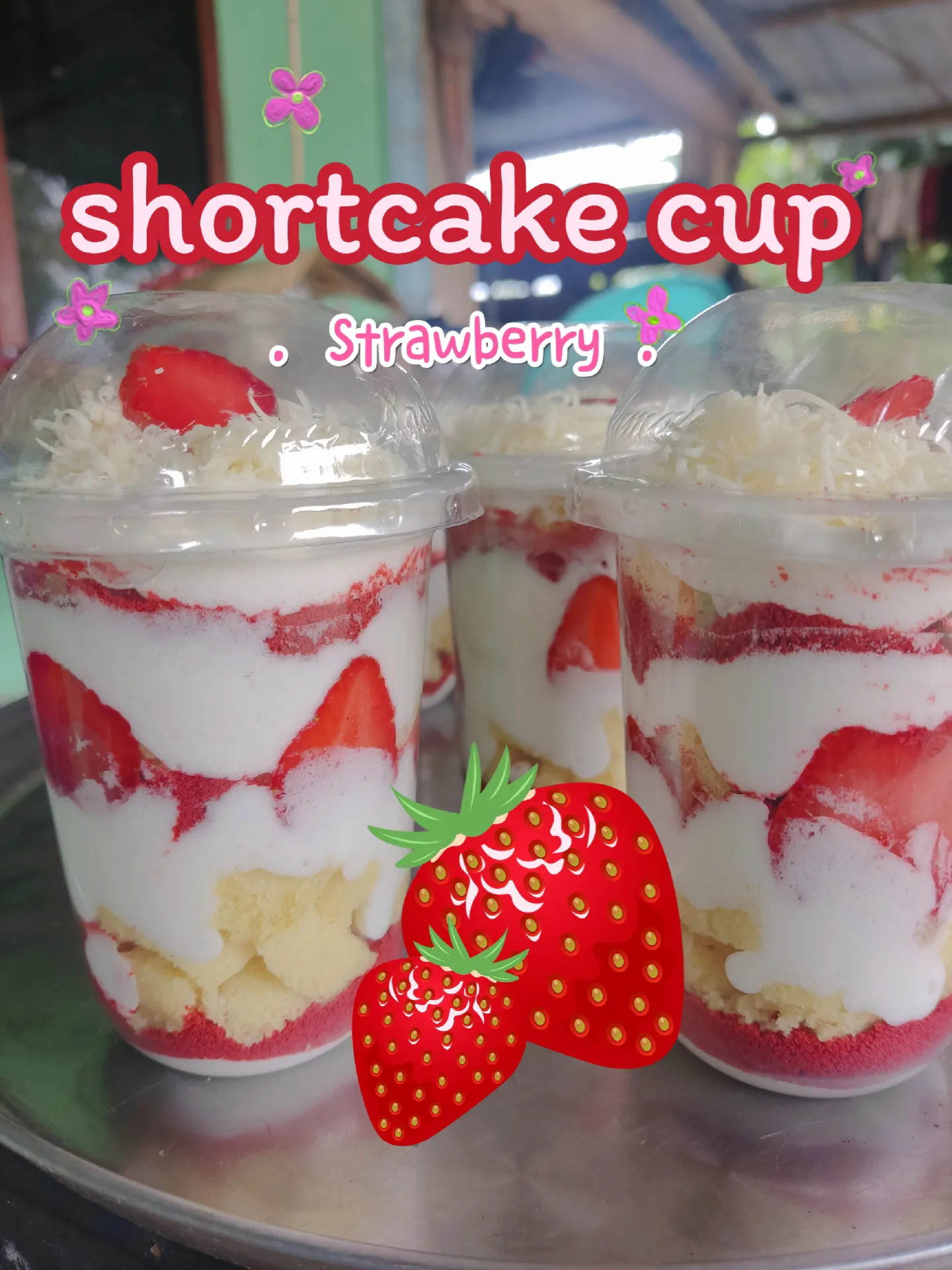 Shortcake Cup Strawberry | Galeri Disiarkan Oleh Bunna EL | Lemon8