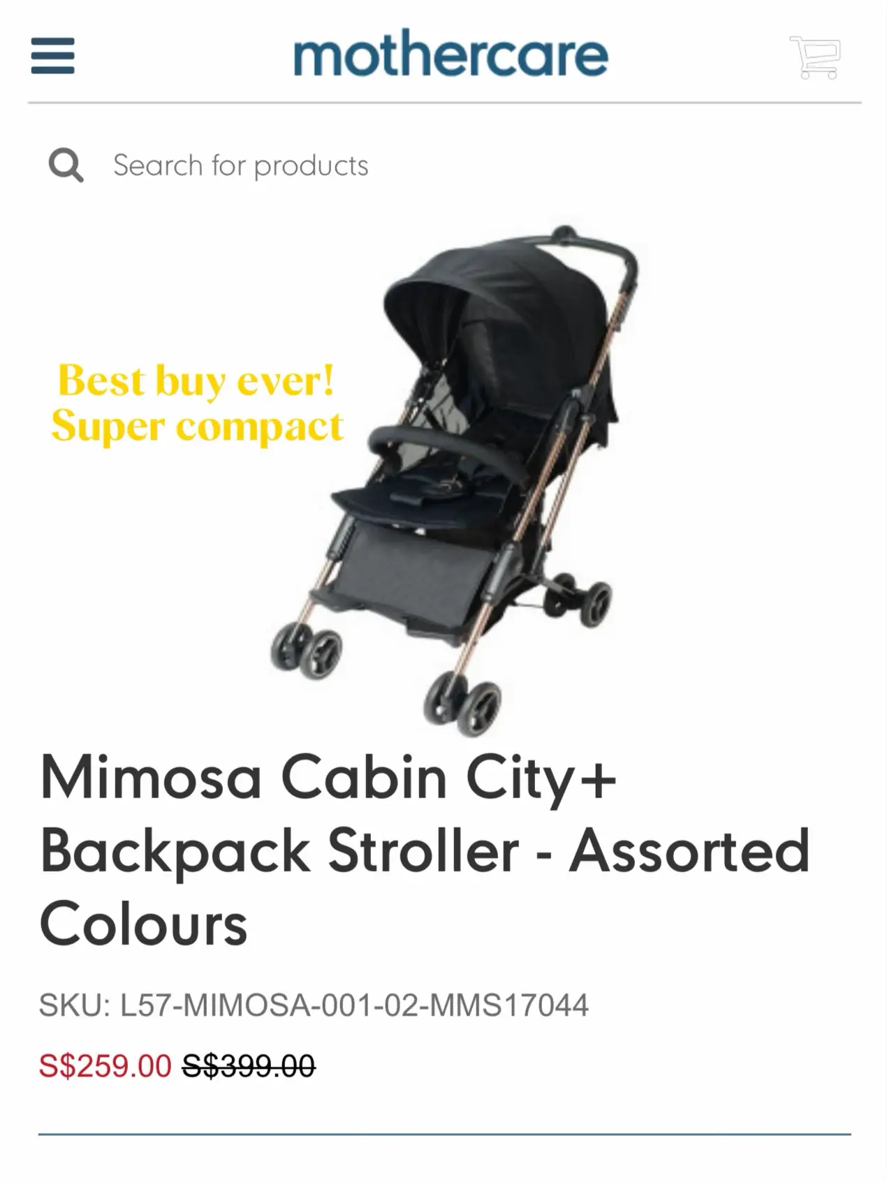 Mimosa voyage best sale cabin stroller