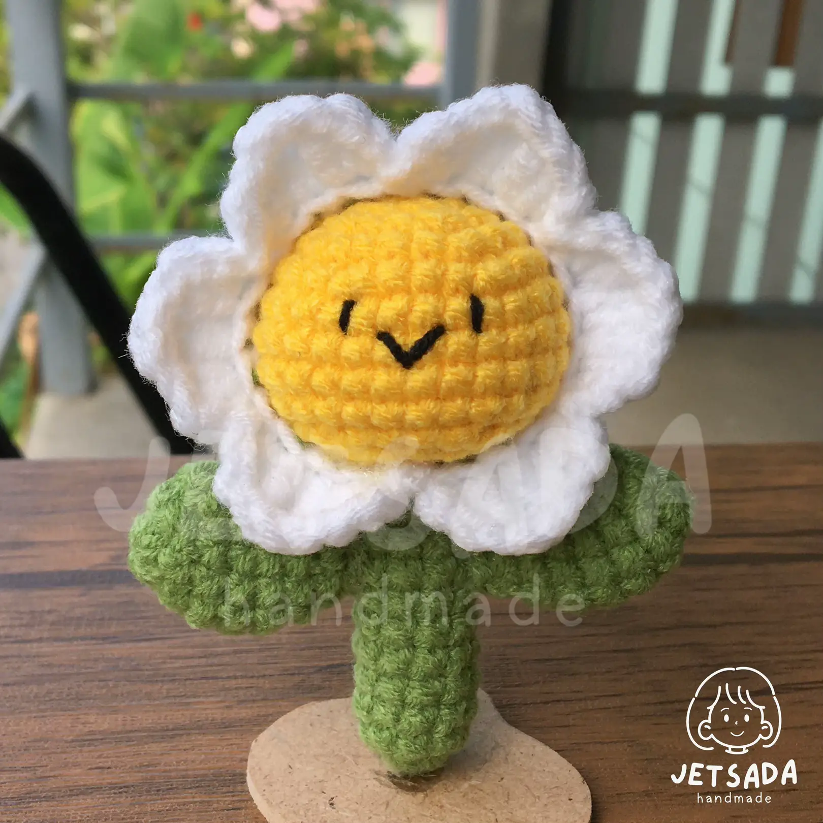 CROCHET KEYCHAIN, HOW TO CROCHET DAISY FLOWER KEYCHAIN