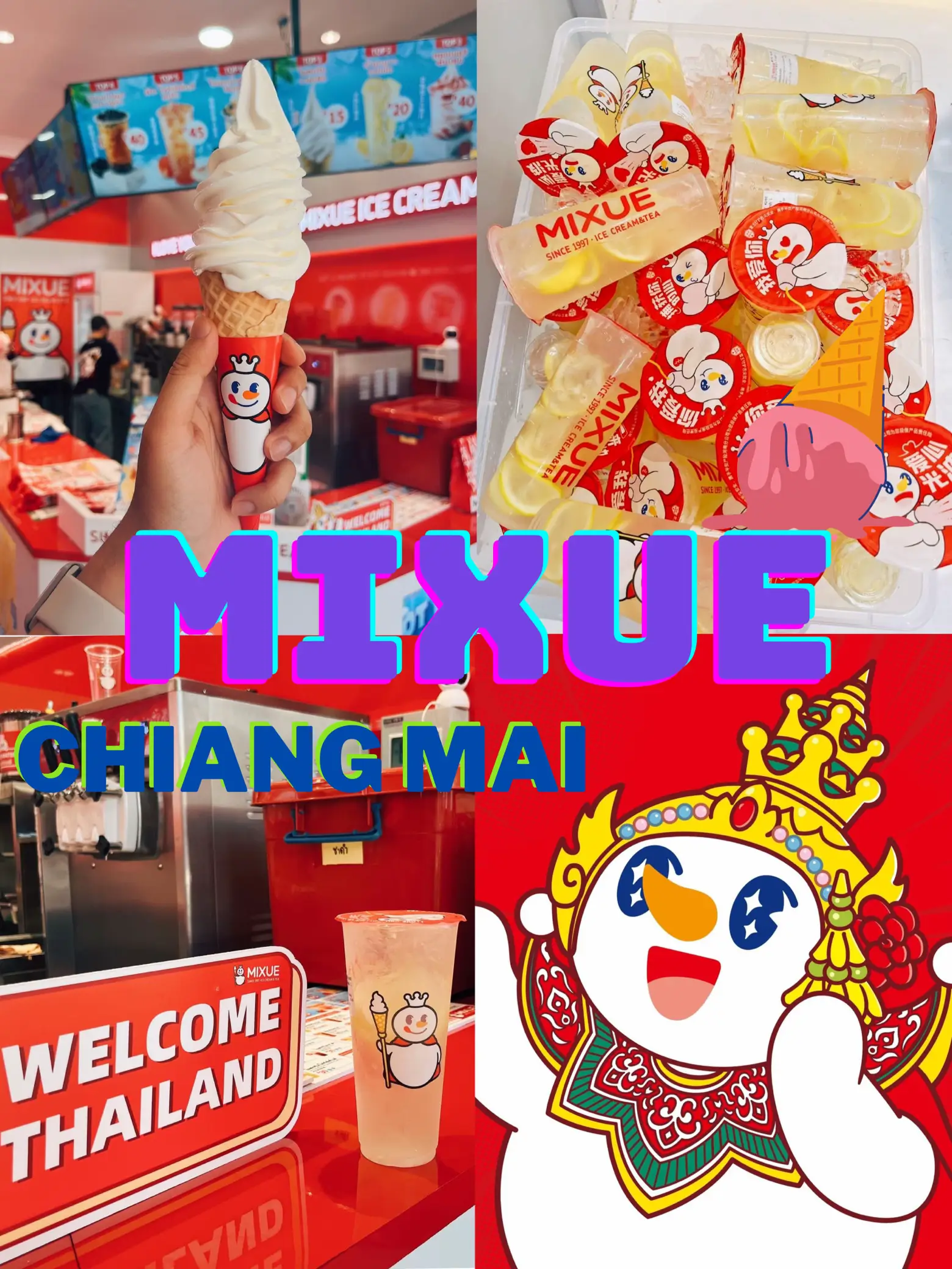 中国の🍦🇨🇳アイスクリームショップ「MIXUE」がチェンマイ2店舗に進出しました | คาเฟ่เชียงใหม่が投稿したフォトブック |  Lemon8