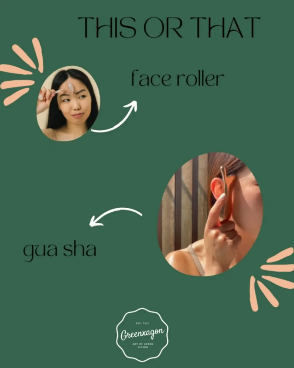 Gua Sha vs Face Roller Video diterbitkan oleh Greenxagon Lemon8