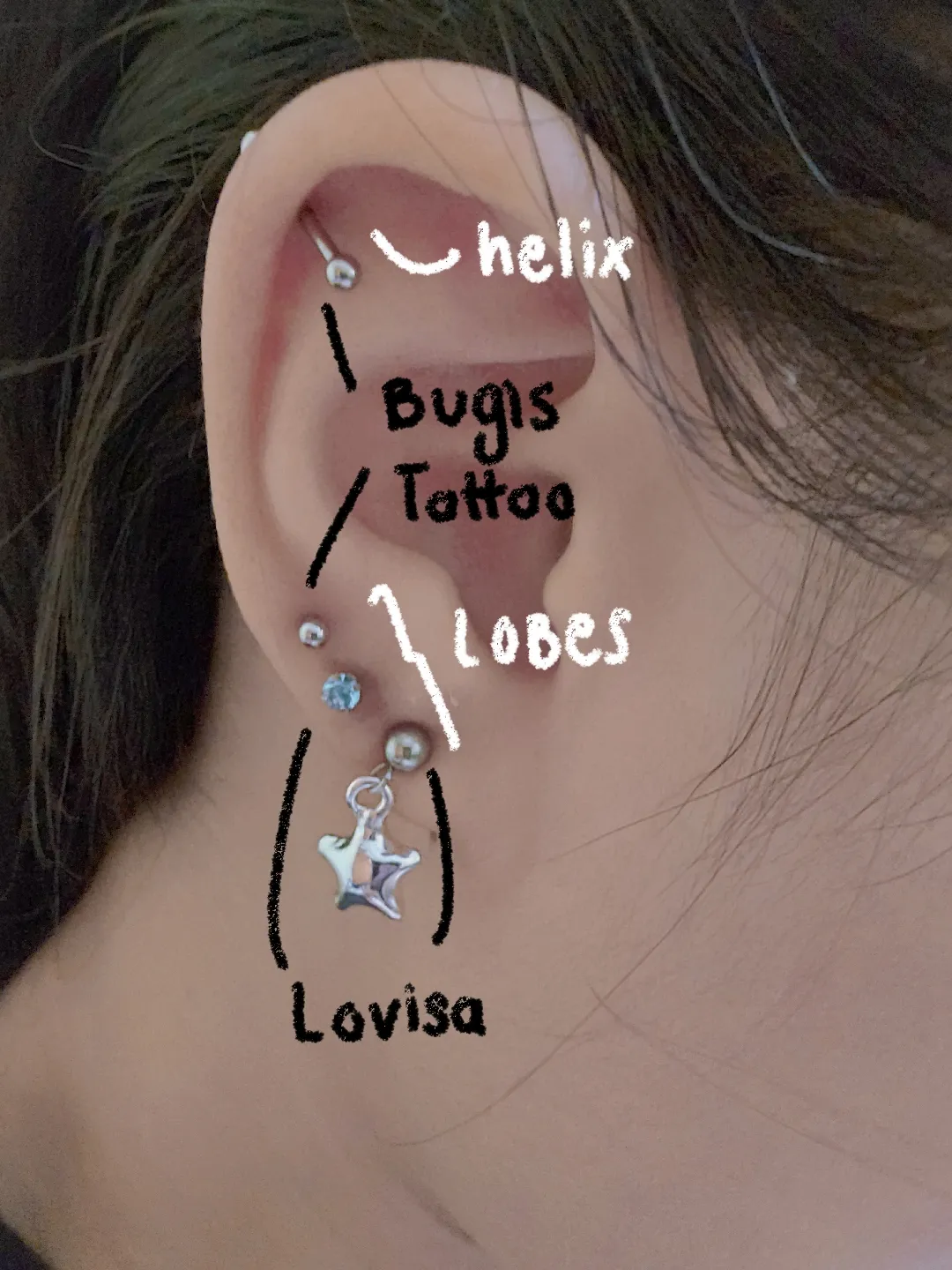 Lovisa helix store earrings