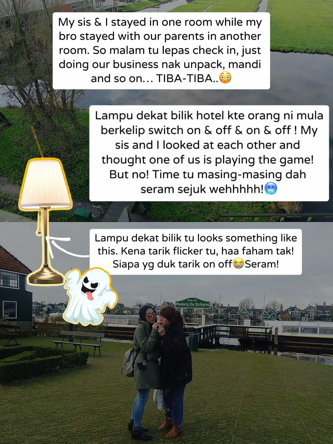 KISAH SERAM jadi dekat my sis & I masa travel!!😨🥶 | Galeri disiarkan oleh  Mimi & Amsyar | Lemon8