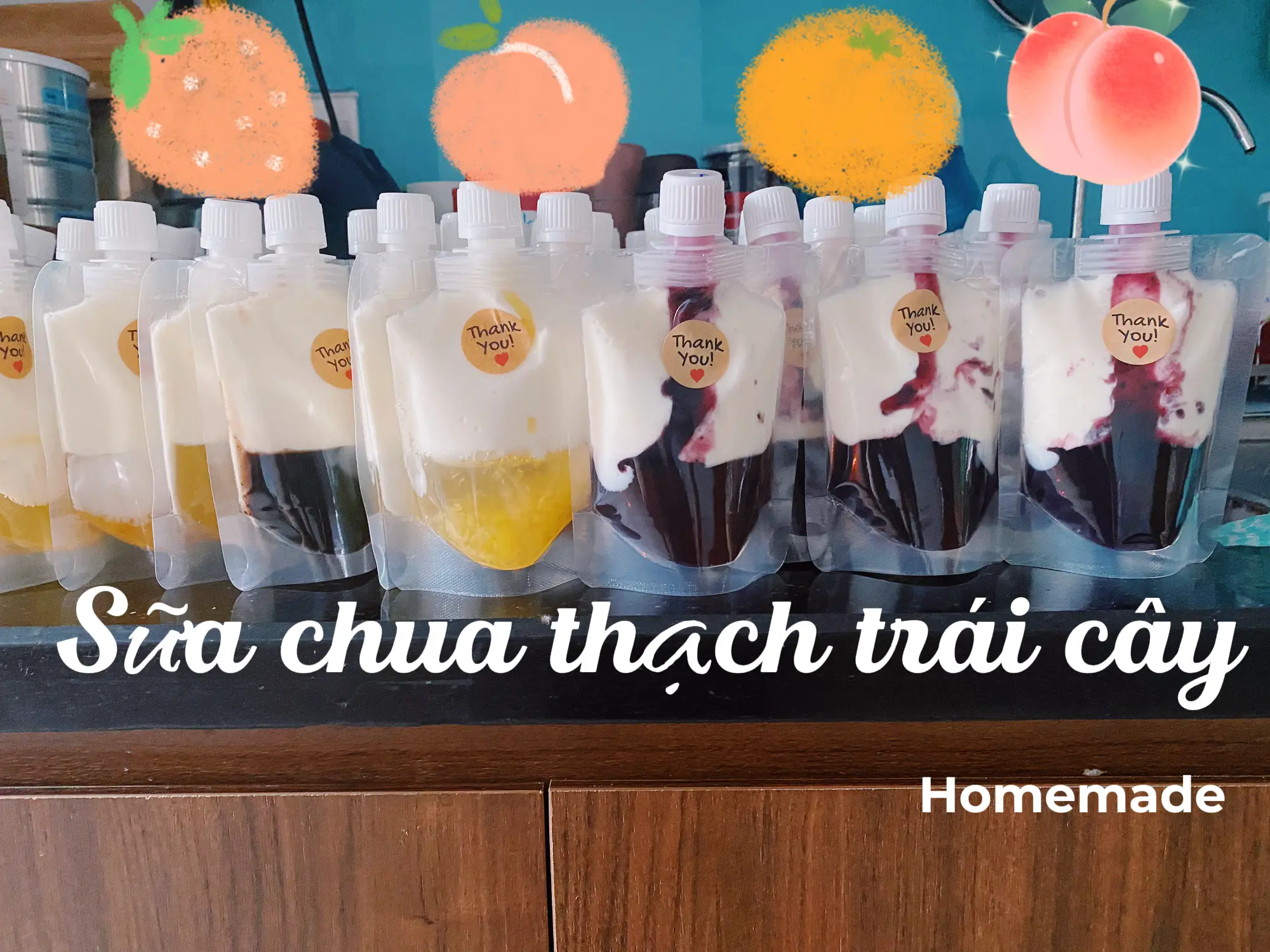 Sữa chua thạch trái cây | Bộ sưu tập do Ngoc Tuyen đăng | Lemon8