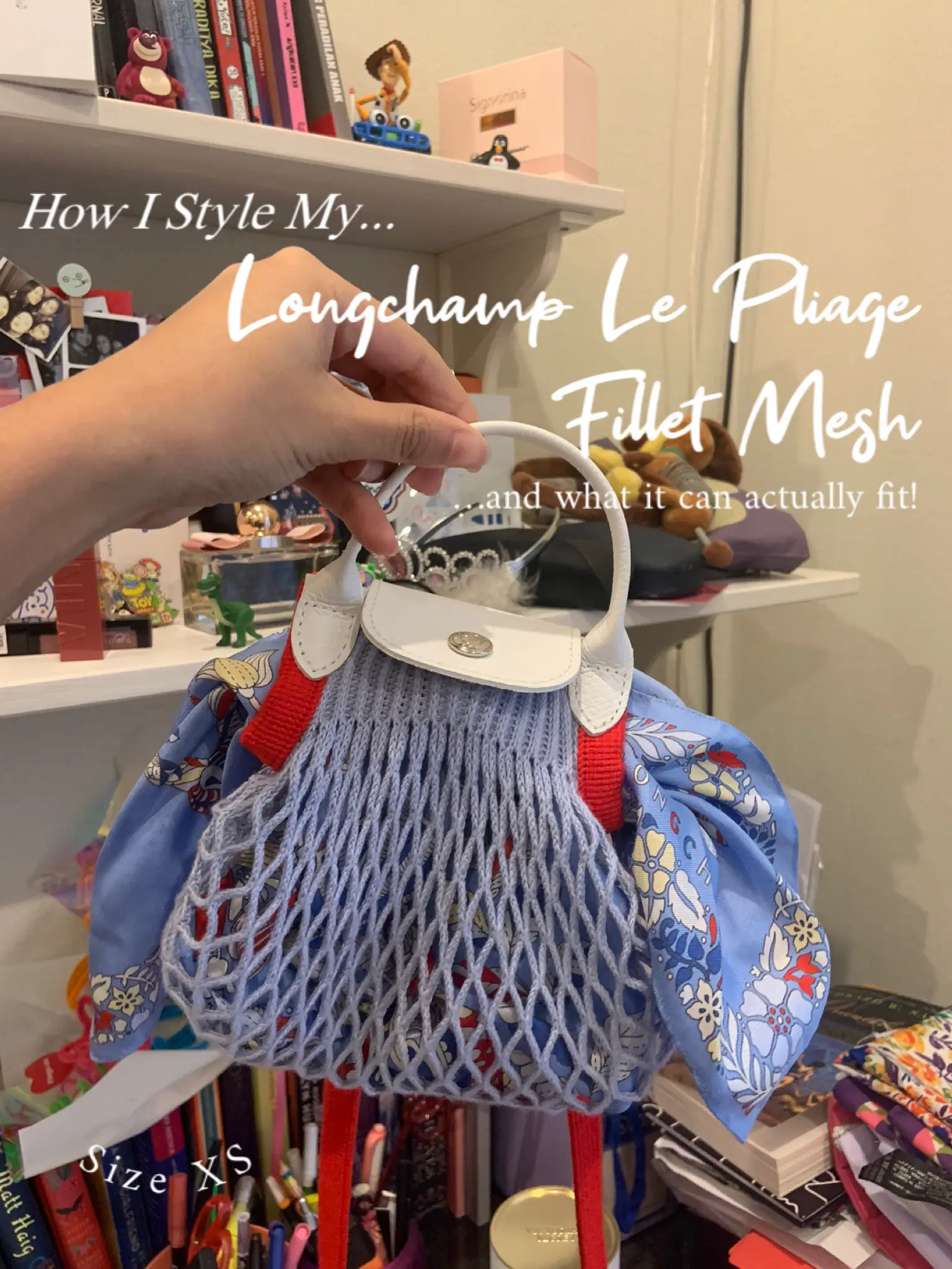 How I Style My Longchamp Le Pliage Fillet Mesh Bag, Video published by  Nabila Alwini